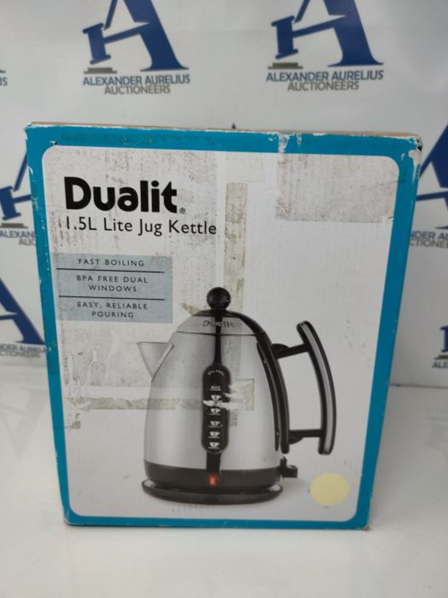 RRP £81.00 Dualit Lite Kettle - 1.5L Jug Kettle - Polished with Cream Trim, High Gloss Finish - F - Image 2 of 3