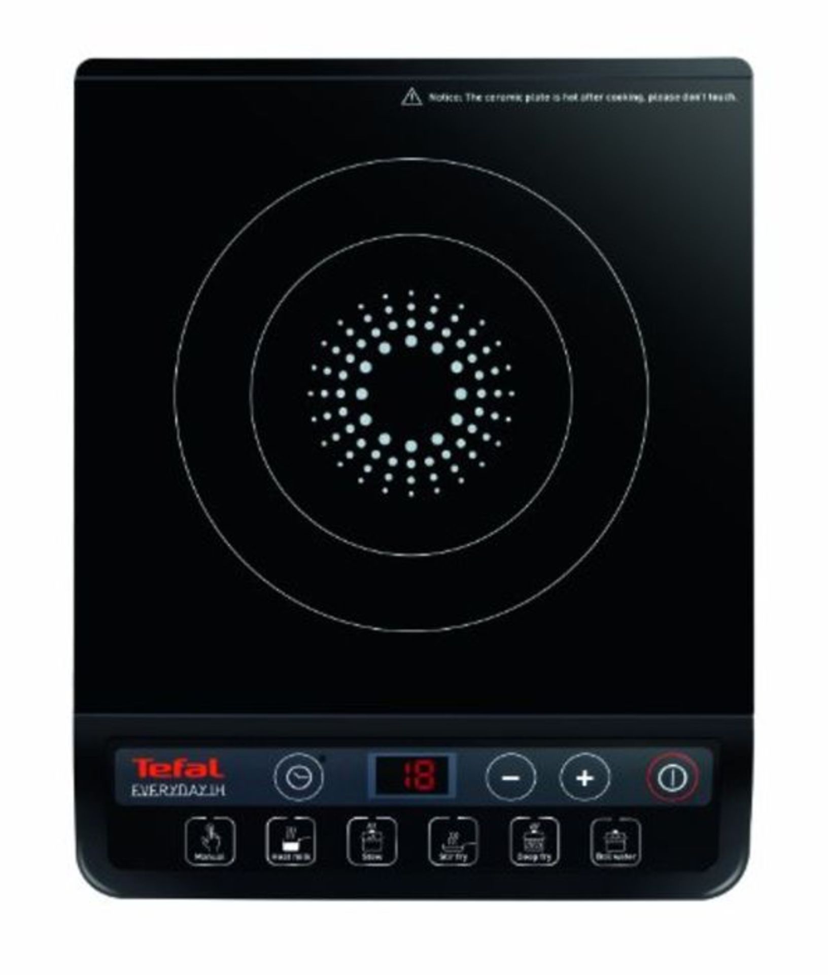 RRP £71.00 Tefal Everyday Induction Portable Hob, integrated timer, 6 pre-set functions, 9 power