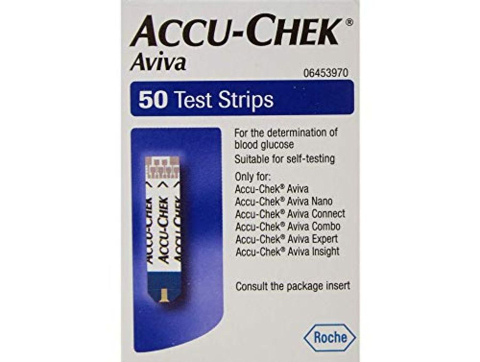 Accu-Chek 99XX0061 Aviva Test Strip, Pack of 50