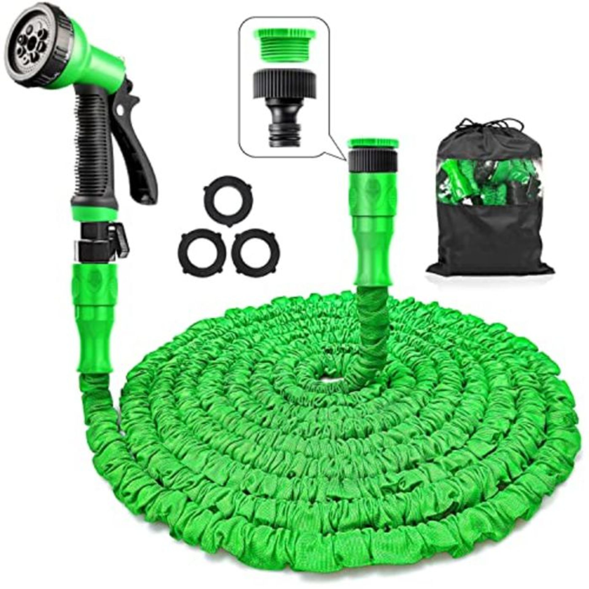 Garden Hose Pipe 50 FT Expandable Garden Hose with 3/4", 1/2" Fittings, Anti-Leakage -