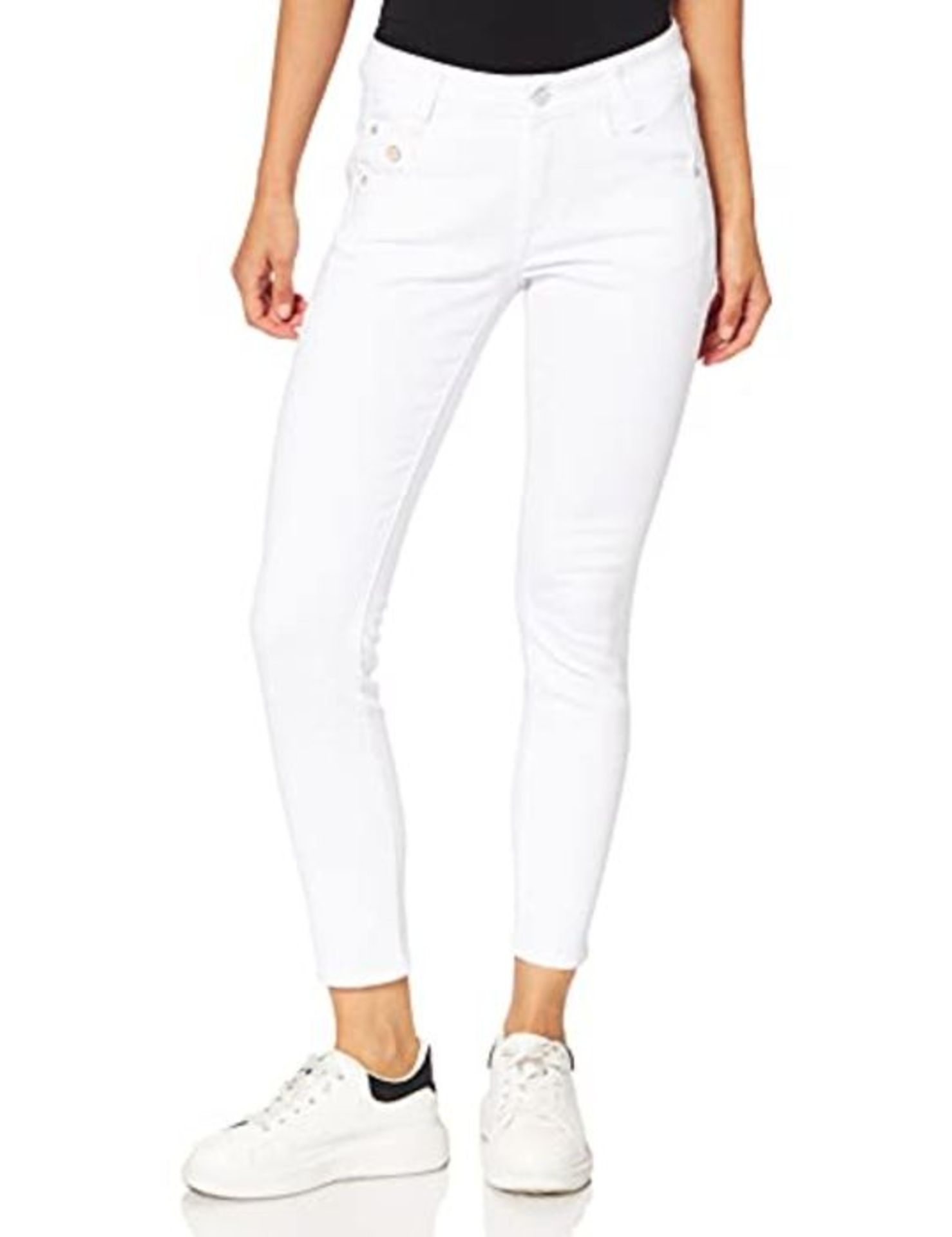 RRP £54.00 Mavi Women's Adriana Ankle Skinny Jeans, White (White Washed Denim 28642), W28 (Size: