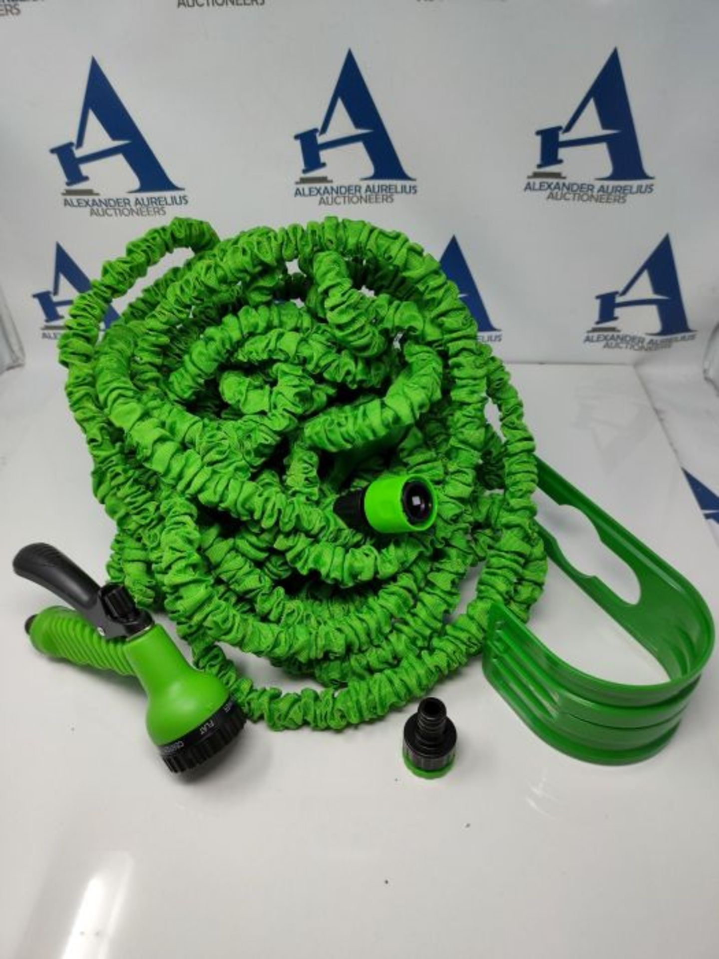 Flexi Hose 150 Foot Expandable Garden Hose with 7 Function Spray Nozzle - Durable Bras - Image 3 of 3