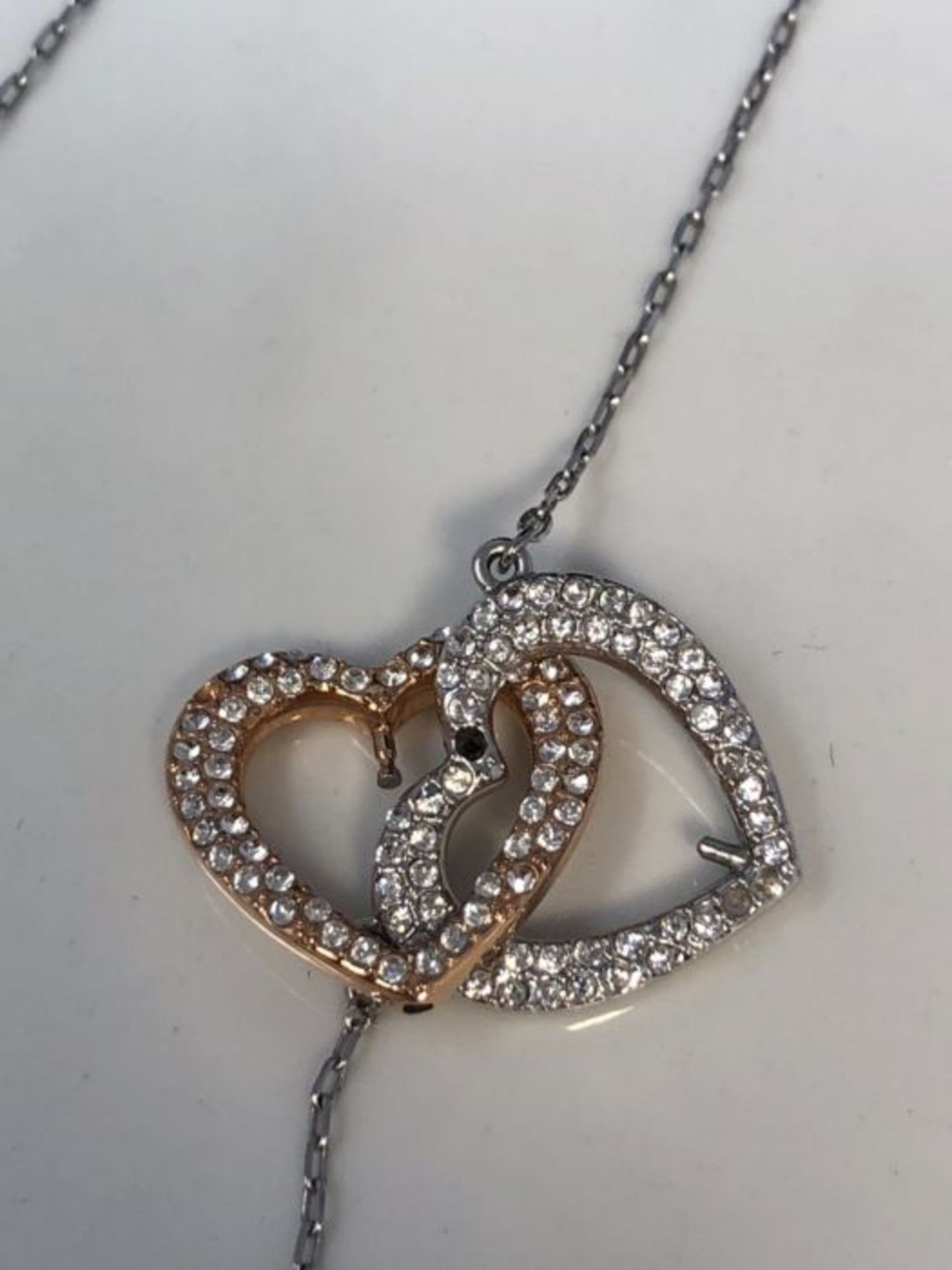 RRP £69.00 Swarovski Infinity Halskette, Herz, Weiss, Metallmix - Image 3 of 3