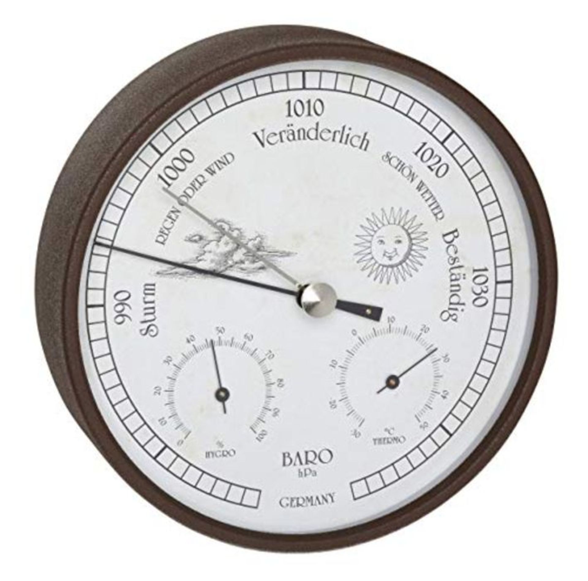 RRP £72.00 TFA Dostmann Analogue Weather Station Indoor Outdoor Barometer Hygrometer Thermometer