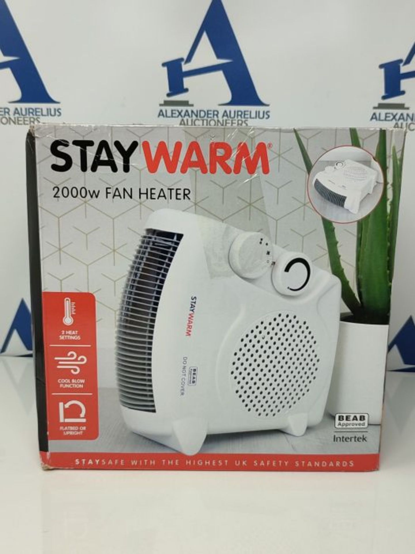 STAYWARM?2000w Upright and Flatbed Fan Heater with 2 Heat Settings / Cool Blow Fan / - Image 2 of 3