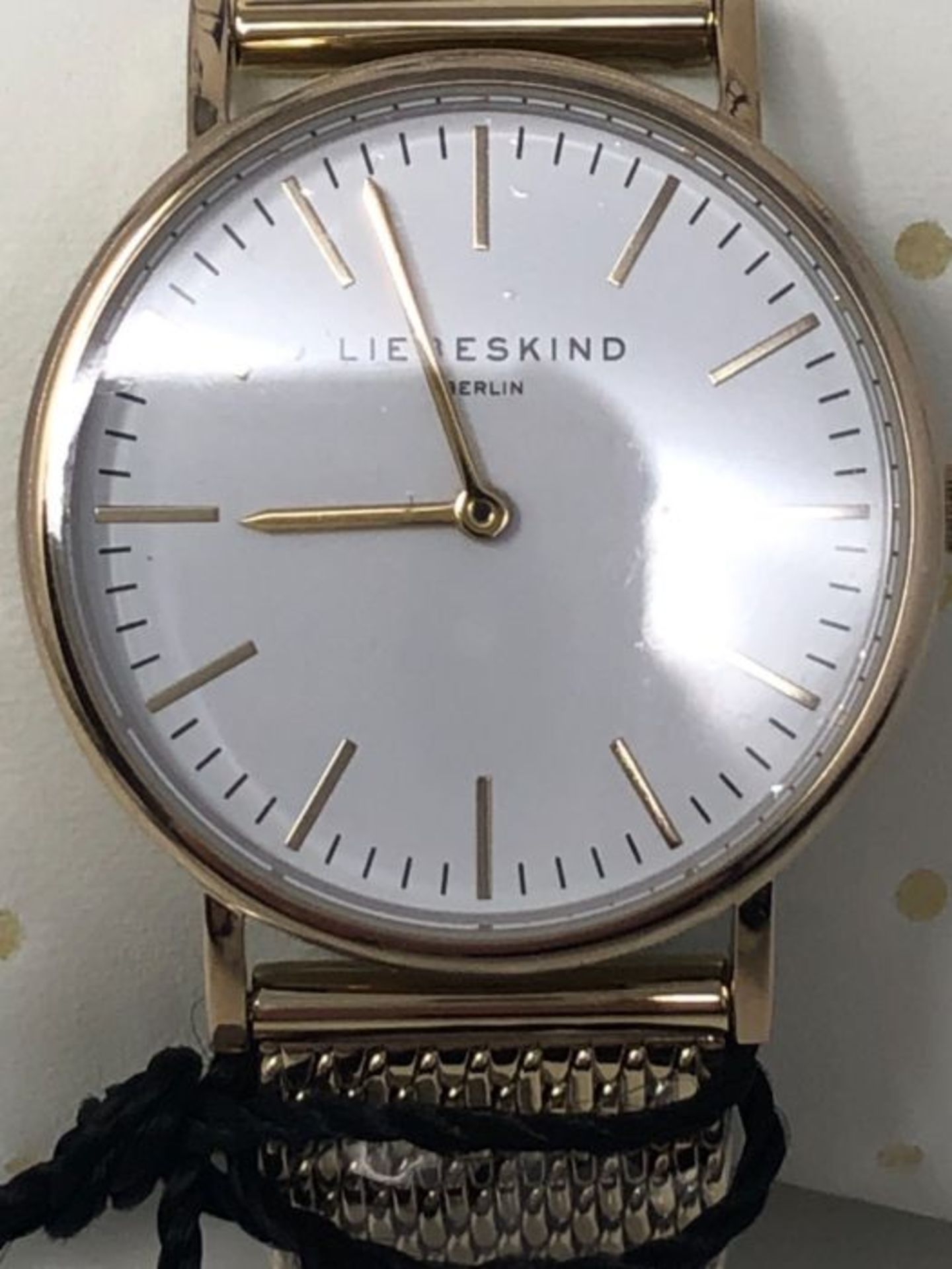 RRP £71.00 Liebeskind Berlin Damen Analog Quarz Uhr mit Edelstahl, IP gold-weiÃx - Image 3 of 6
