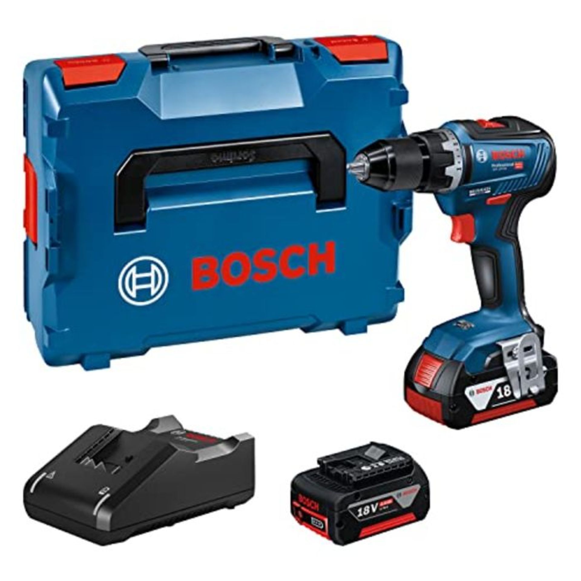 RRP £267.00 Bosch Professional GSR 18V-55 Cordless Screwdriver (2X 4.0 Ah Batteries, 18 Volt Syste