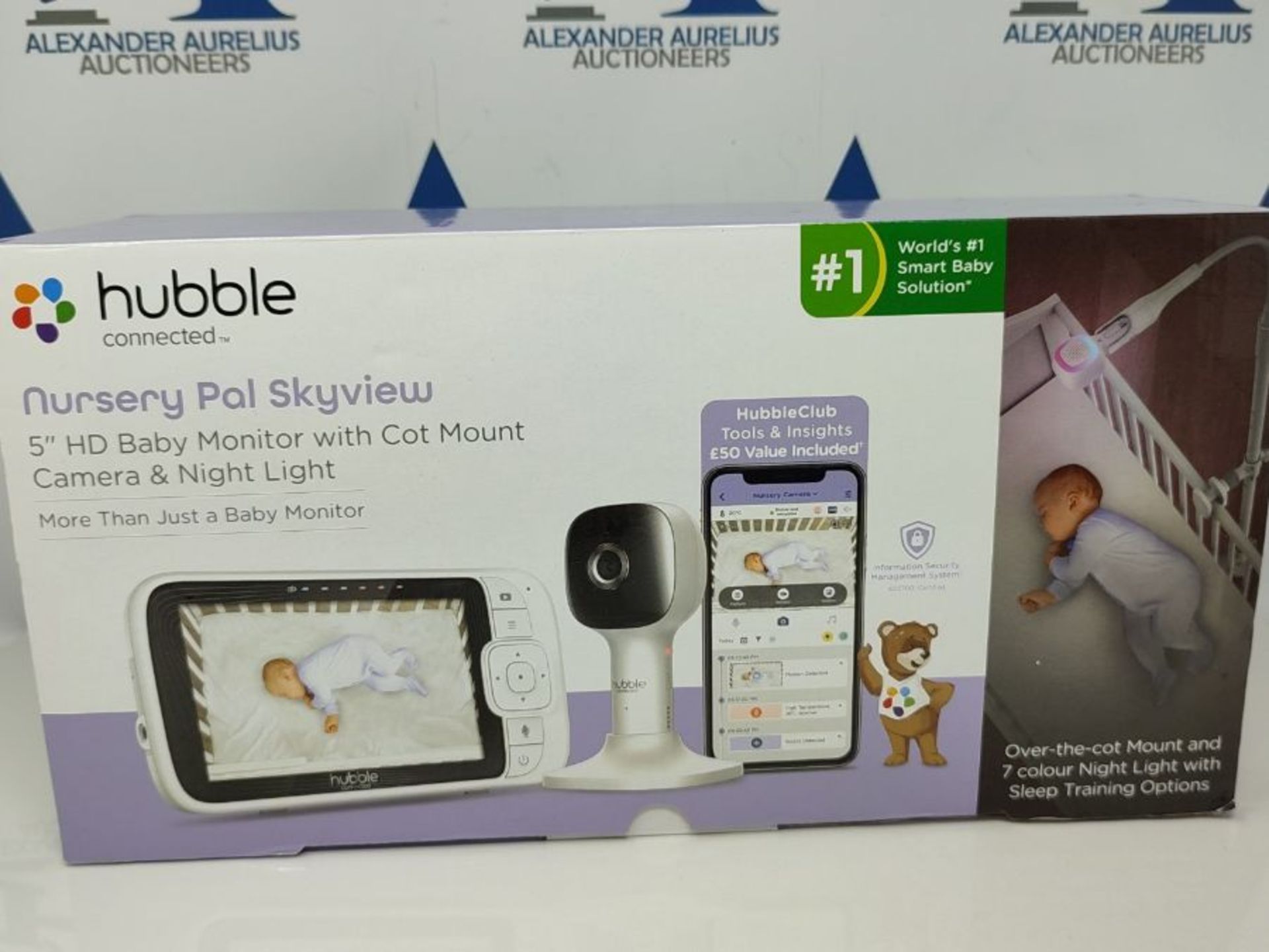 RRP £193.00 Hubble Connected Nursery Pal Skyview Smart Video Baby Monitor Wifi Camera with 5" Inch - Image 2 of 6