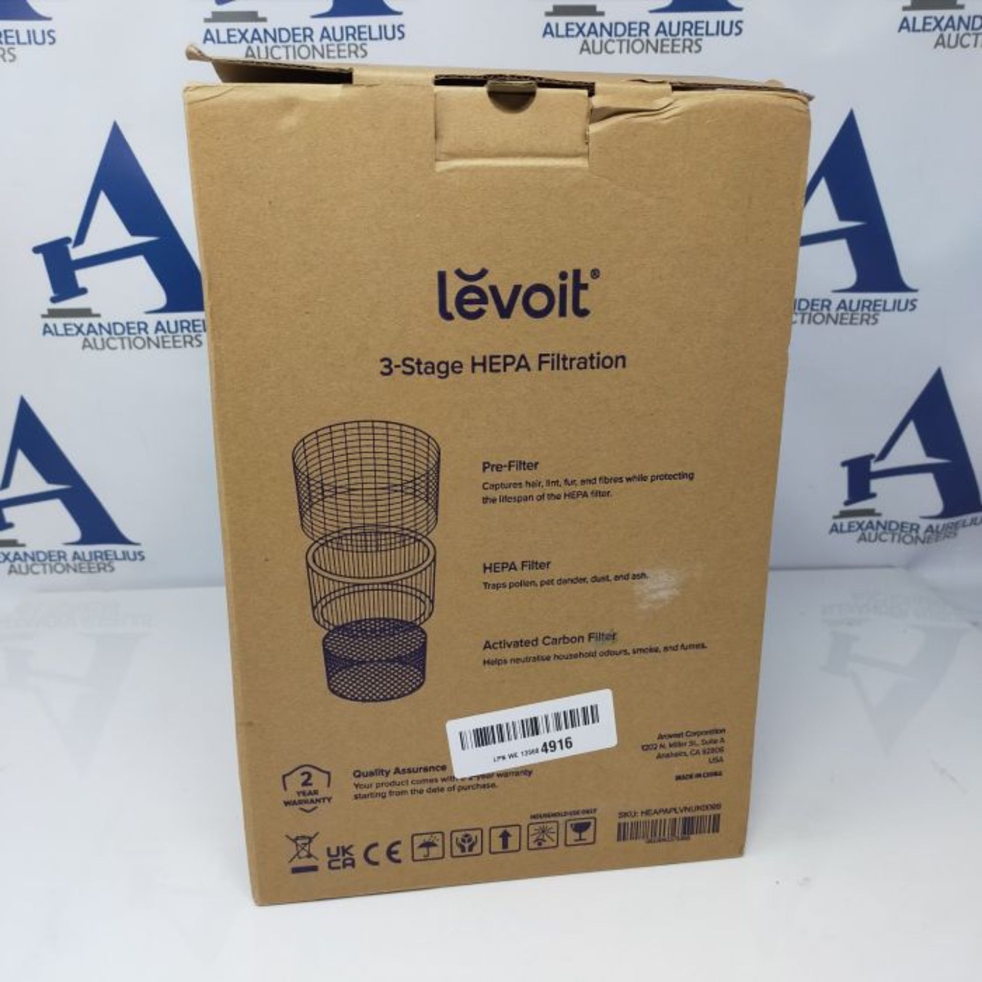 LEVOIT Air Purifier for Home Bedroom, Ultra Quiet HEPA Air Filter Cleaner with Fragran - Image 2 of 6