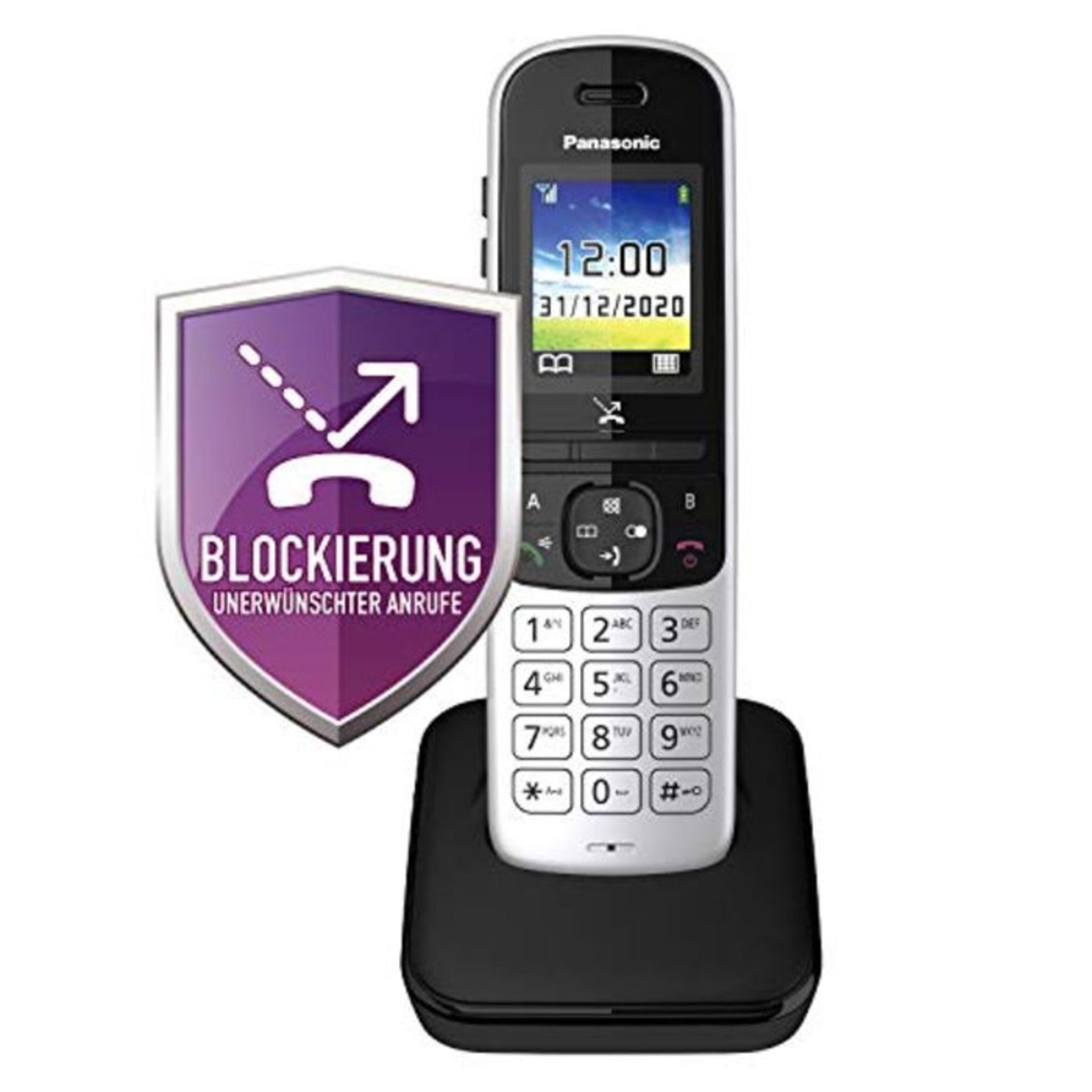 Panasonic KX-TGH710GS Schnurlostelefon ohne Anrufbeantworter (DECT Telefon, strahlungs