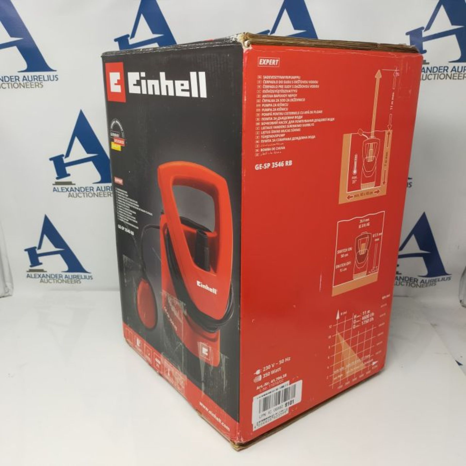 RRP £66.00 Einhell GE-SP 3546 RB Rain Barrel Pump | 350W Submersible Pump, 11m Max Immersion, 460 - Image 2 of 3