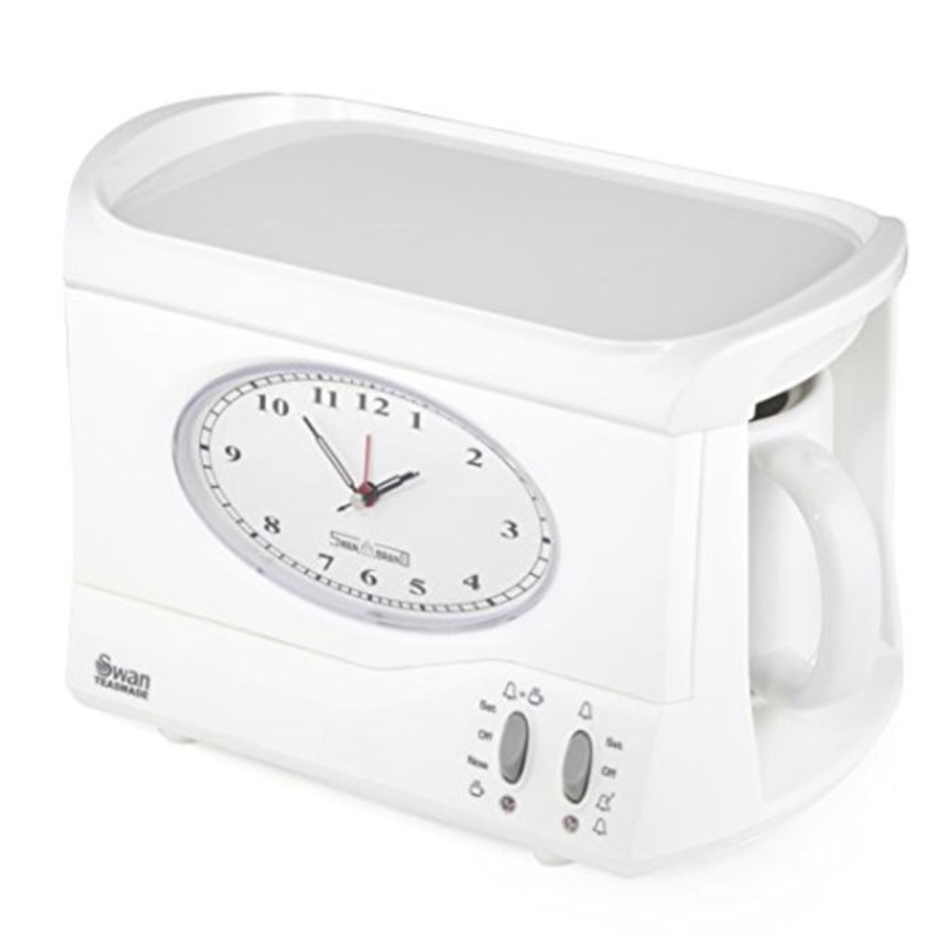 RRP £63.00 Swan Vintage Teasmade - Rapid Boil with Clock and Alarm, Featuring a Clock Light with