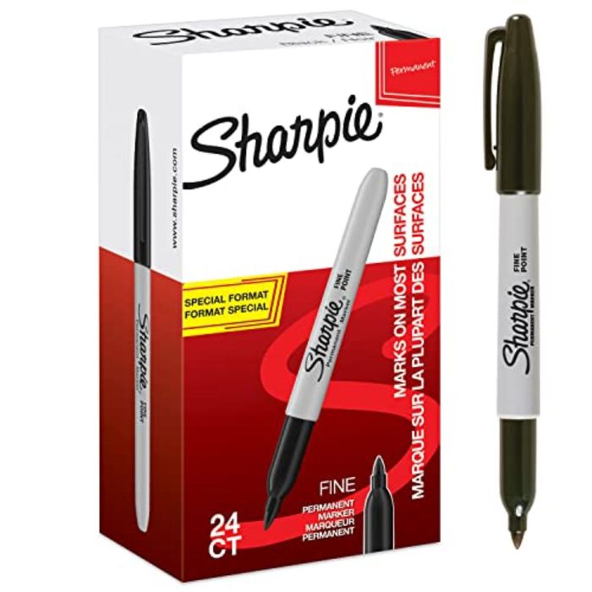 Sharpie Permanent Markers | Fine Point | Black | 24 Count