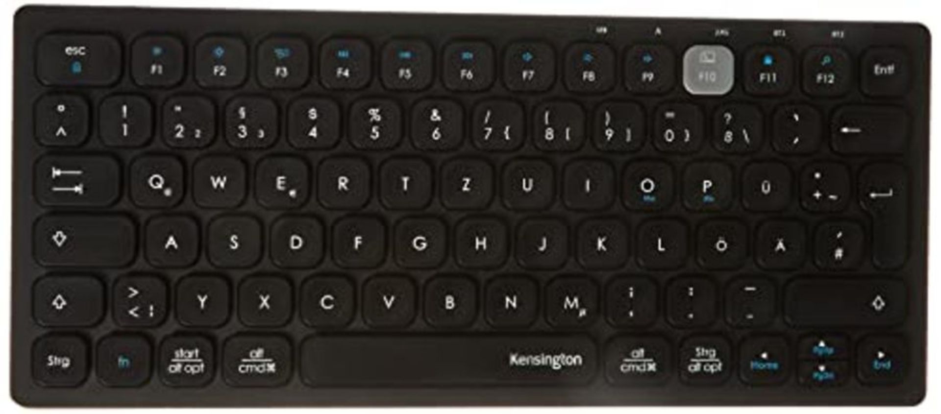 Kensington Compact Multi-Device Dual Wireless Keyboard, Bluetooth Enabled, Windows, Ma