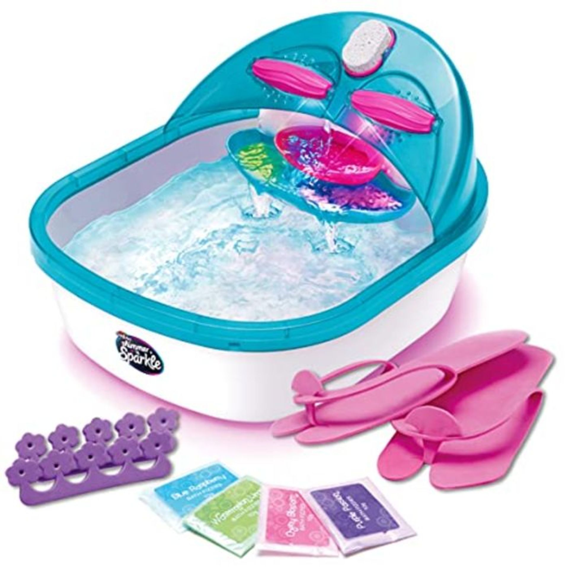 Shimmer N Sparkle 6in1 Real Foot Massaging pedicure spa - colour-changing massaging, r