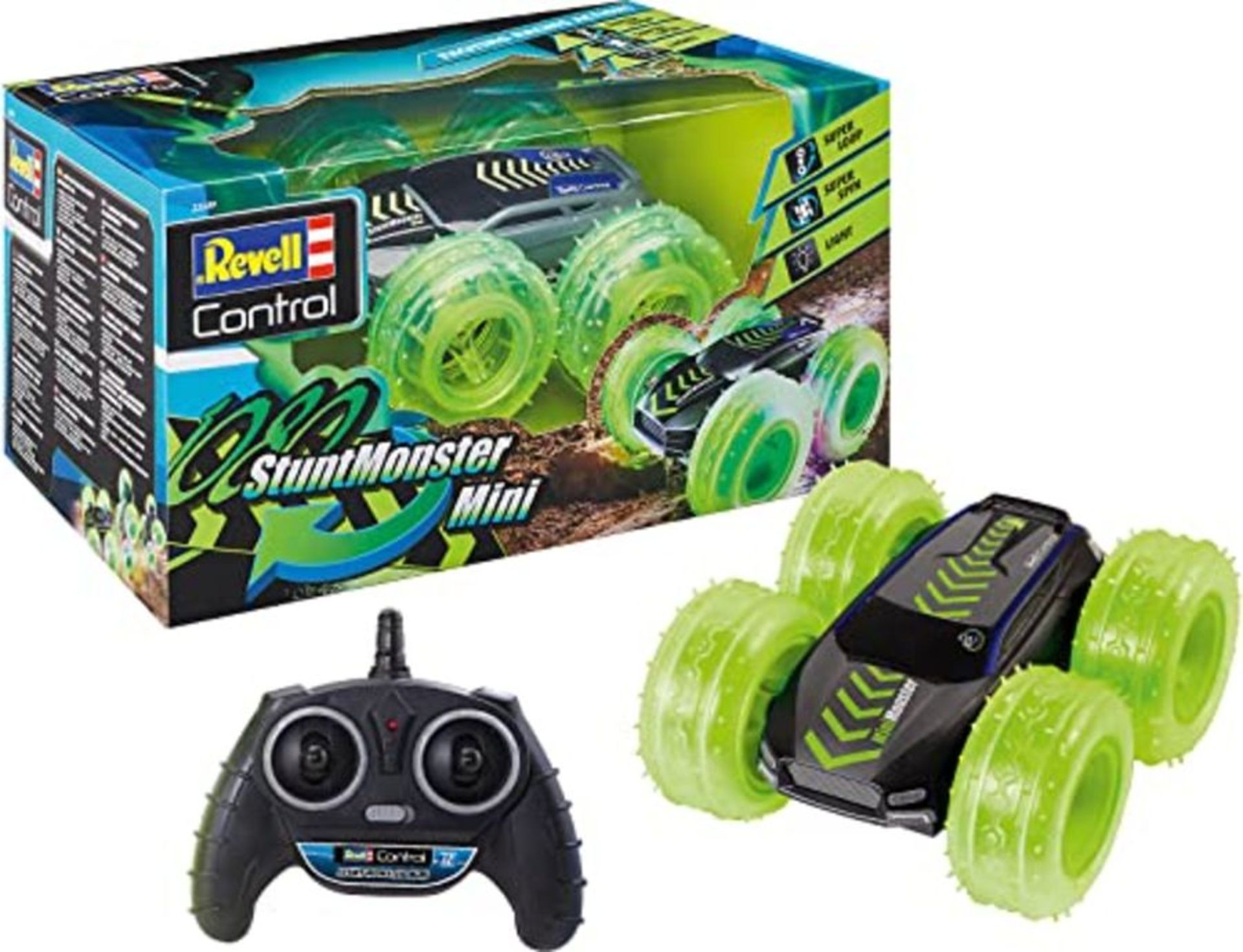Revell Control 23509 RC Car Stunt Monster 1080 Mini, 2.4GHz, 4WD 4WD, with rollover fu