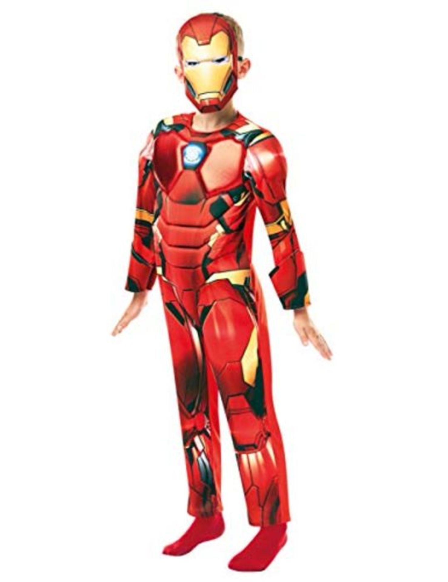 Rubie's 640887 9-10 Official Marvel Avengers Iron Man Deluxe Costume, Kids', One Size