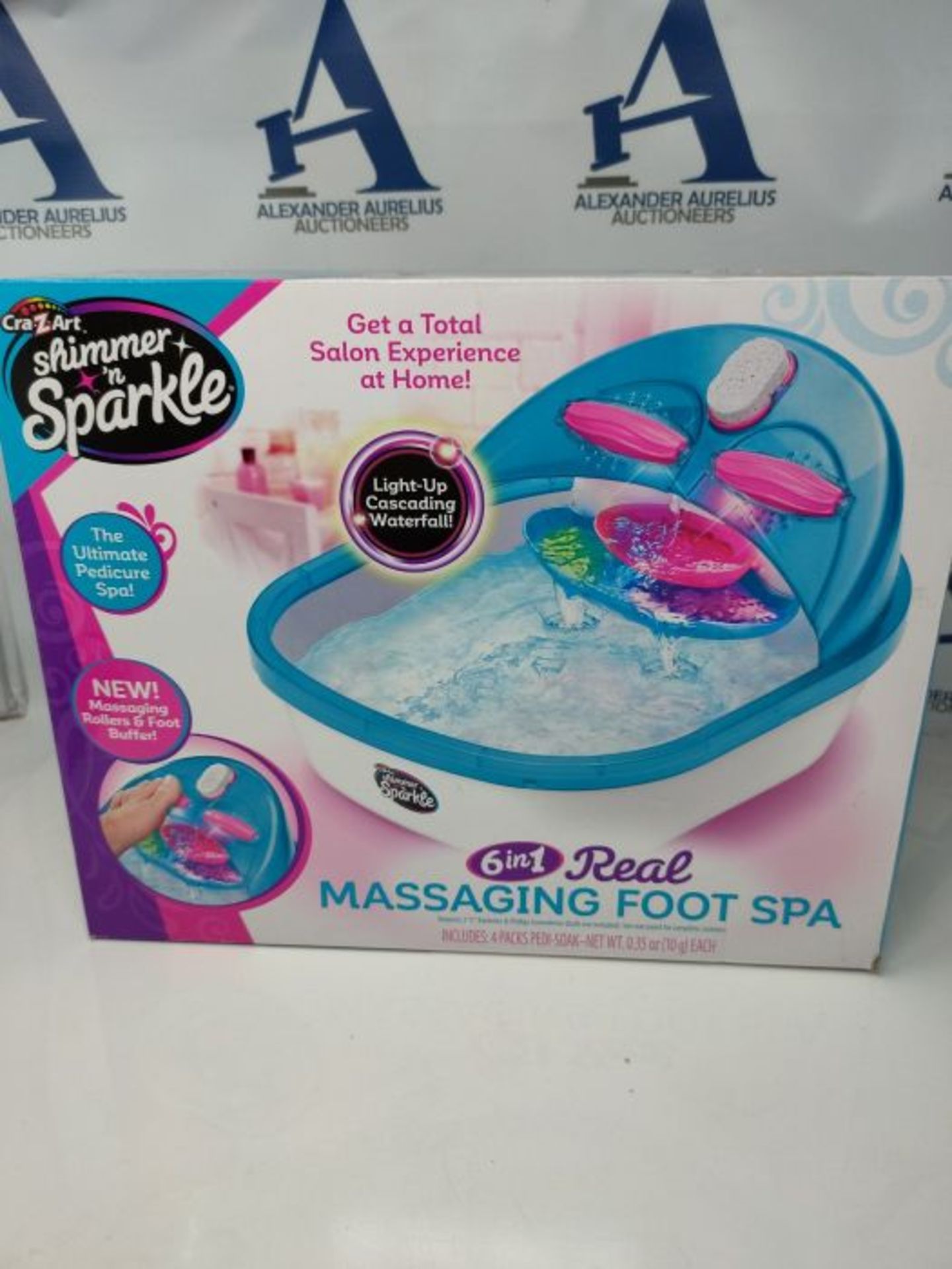 Shimmer N Sparkle 6in1 Real Foot Massaging pedicure spa - colour-changing massaging, r - Image 2 of 3