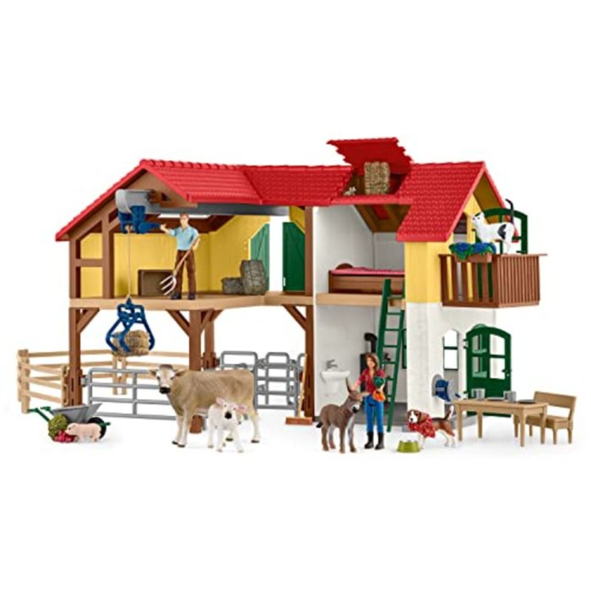 RRP £59.00 SCHLEICH 42407n Large Farm House Farm World Toy Playset for children aged 3-8 Years