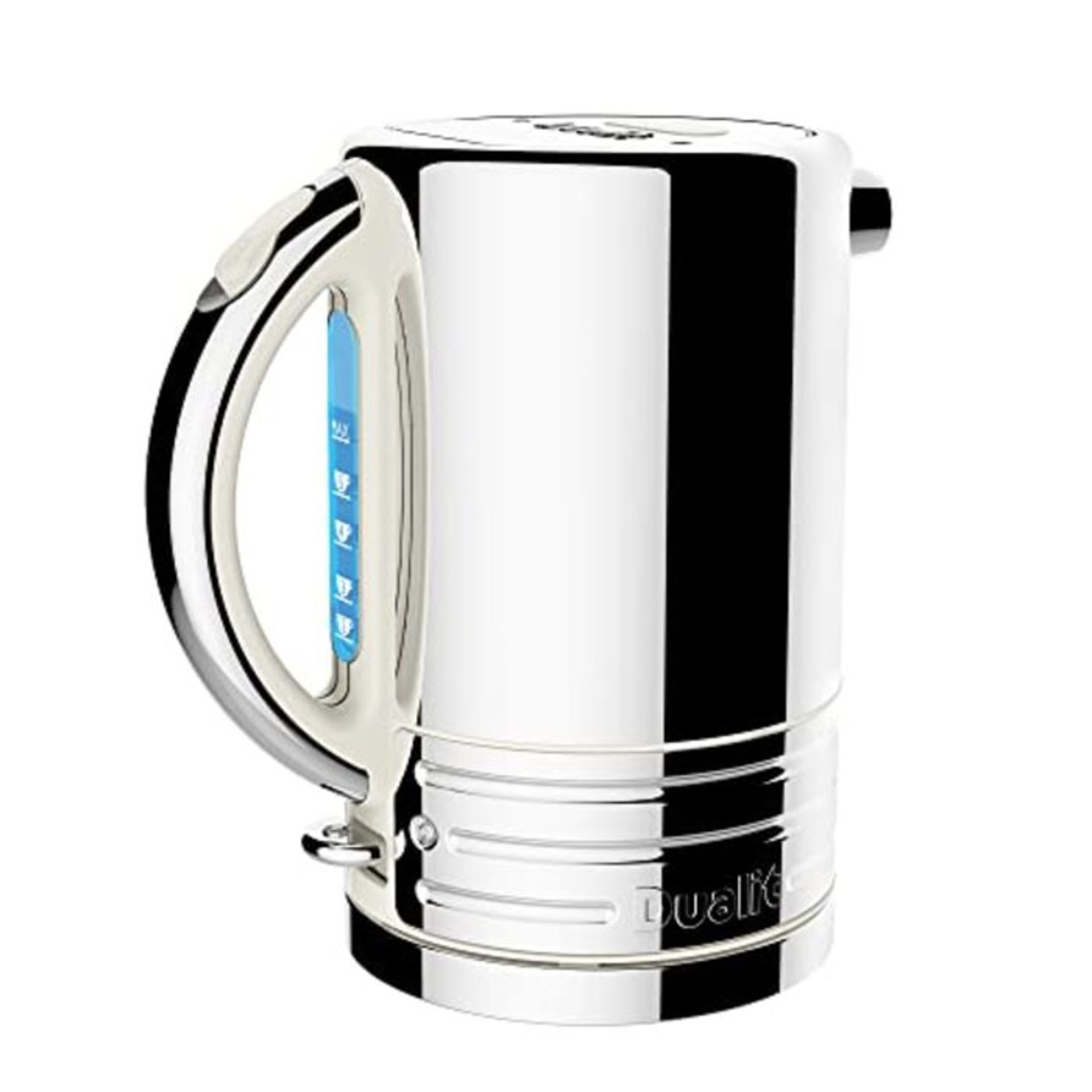 RRP £88.00 Dualit Architect Kettle | 1.5 Litre 2.3KW Stainless Steel Kettle with Canvas White Tri