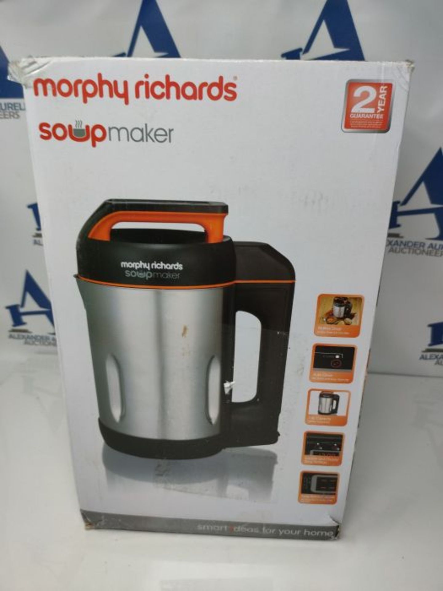 RRP £84.00 Morphy Richards Soup Maker - Metal - 1.6L - Stainless Steel - 501022 - Image 2 of 3