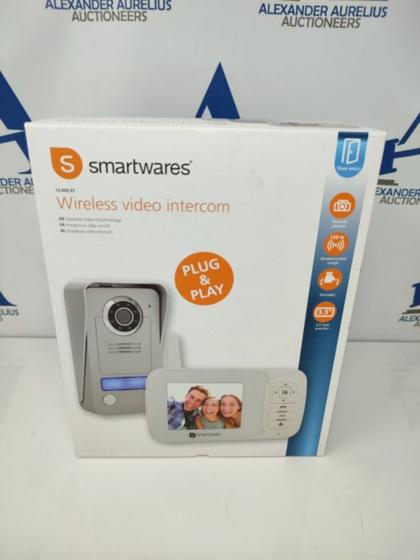 RRP £170.00 Smartwares VD38W Video intercom set - Wireless - Portable indoor unit - Color monitor - Image 2 of 3