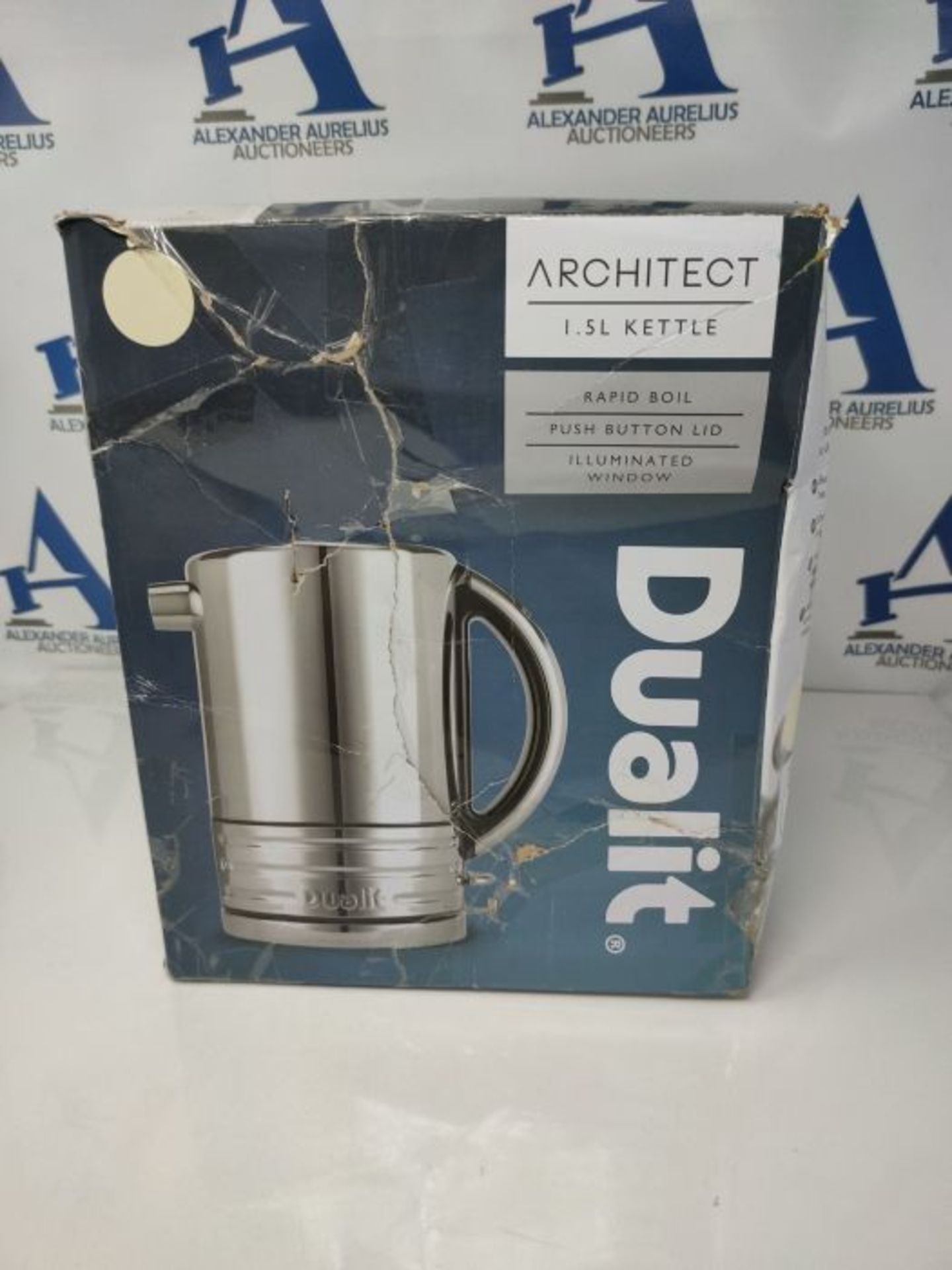 RRP £88.00 Dualit Architect Kettle | 1.5 Litre 2.3KW Stainless Steel Kettle with Canvas White Tri - Image 2 of 3