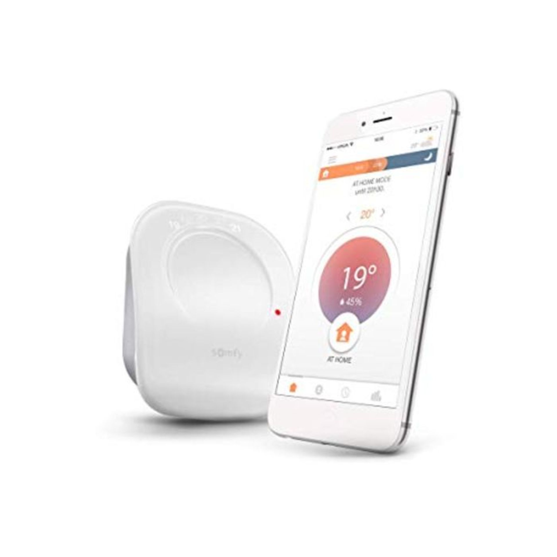 RRP £160.00 somfy Radio Connected Thermostat, White, Norme