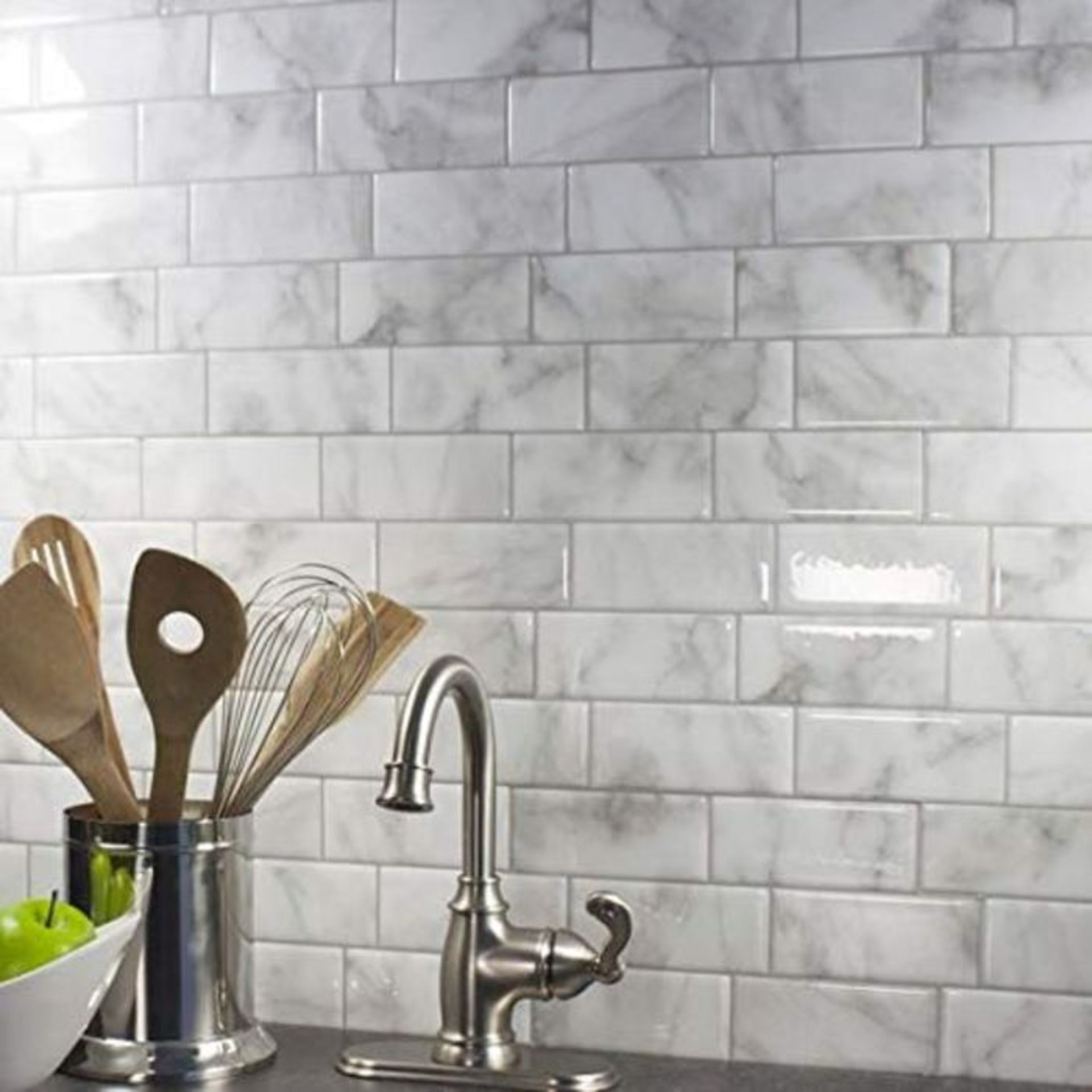 Olly & I Self Adhesive Tiles, Peel and Stick Backsplash for Kitchen, Bathroom, Wall St