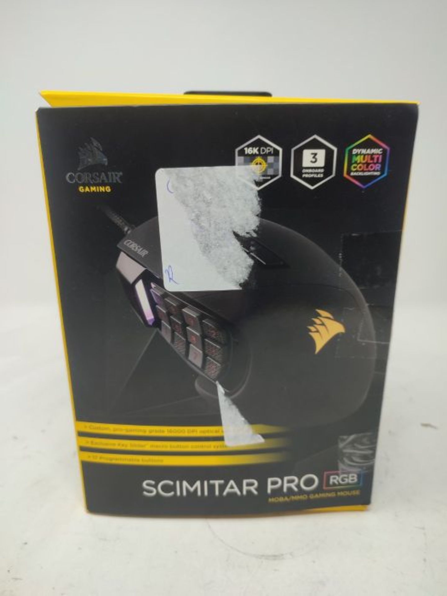 RRP £74.00 Corsair Scimitar Pro RGB Optical MMO Gaming Mouse (16,000 DPI Optical Sensor, 12 Progr - Image 2 of 3