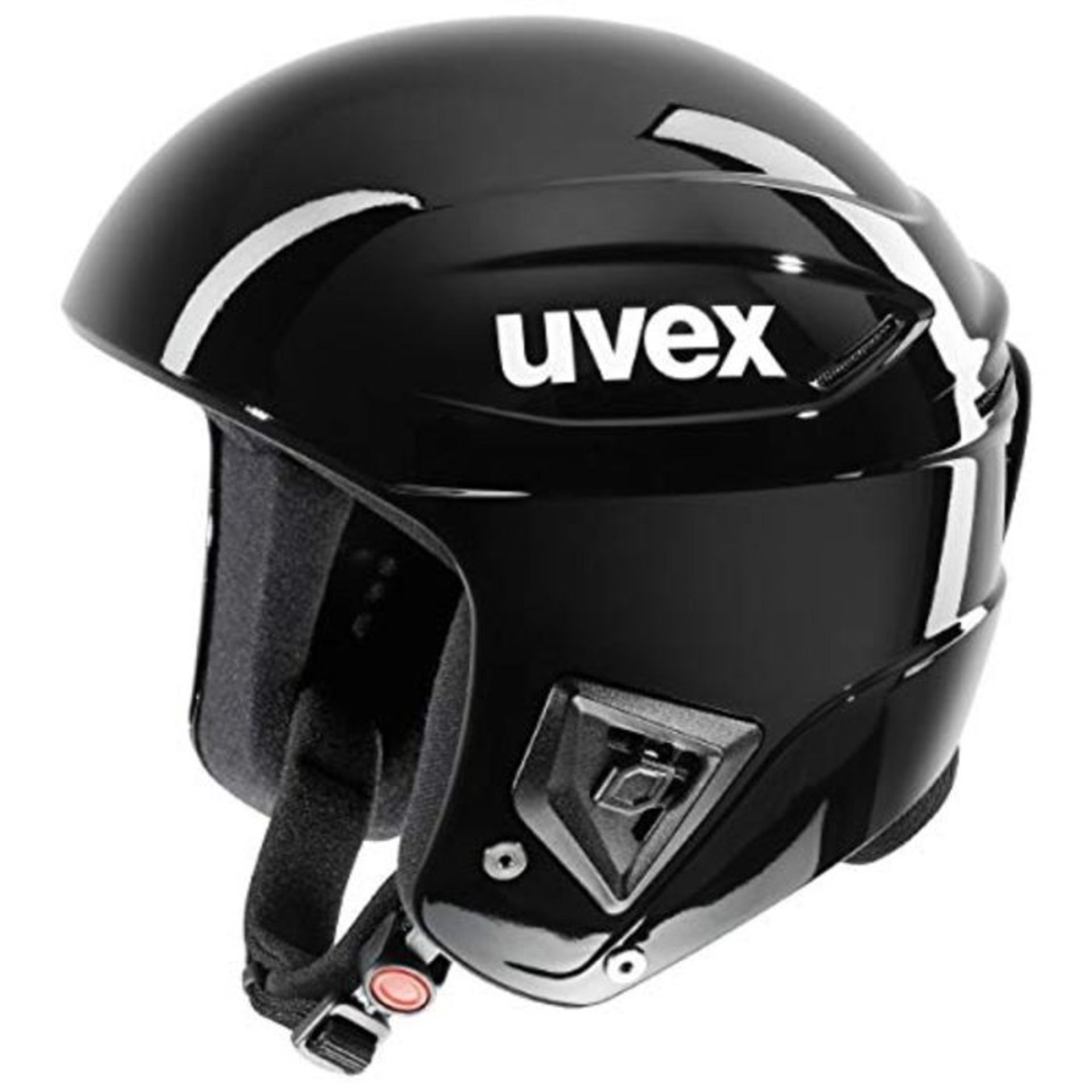 RRP £134.00 uvex Race +, Unisex Adult Ski Helmet, all Black, 51-52 cm