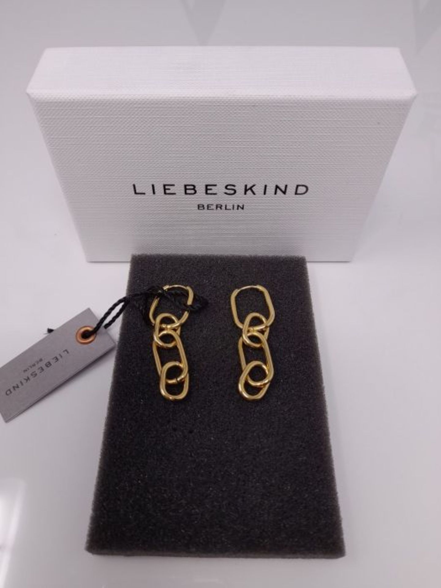 RRP £69.00 Liebeskind Berlin Ohrhänger LJ-0921-E-55 IP Gold - Image 2 of 3