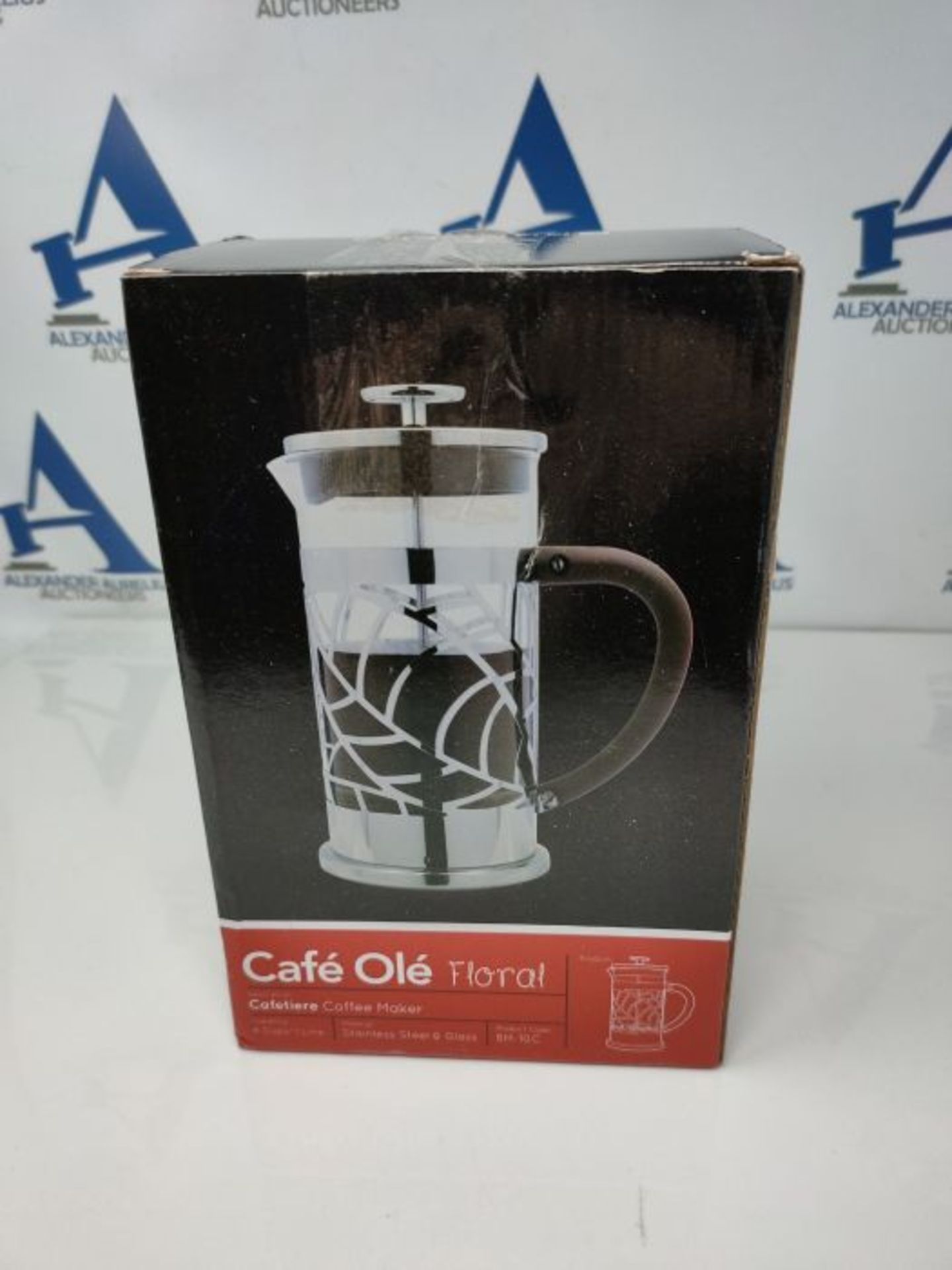 Cafe Ole Floral Cafetière, 8-Cup (1 Litre) French Press Filter Coffee Maker for Three - Image 2 of 3