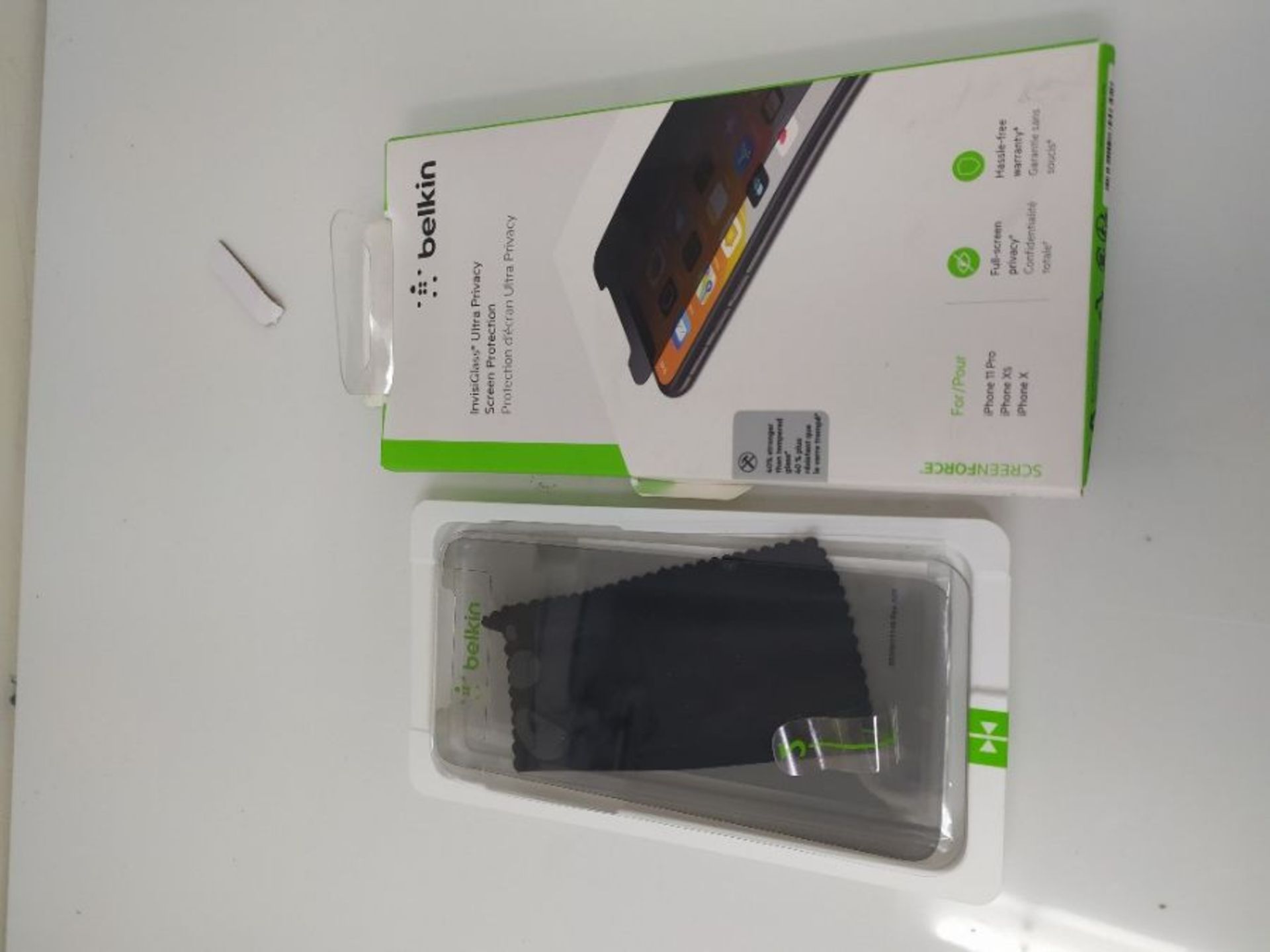 Belkin InvisiGlass Ultra Privacy Screen Protector for iPhone 11 Pro Privacy Screen Pro - Image 2 of 2
