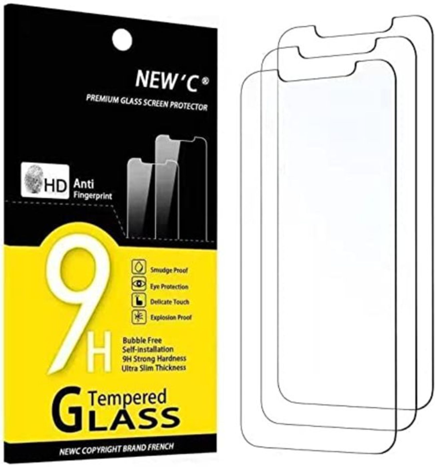 NEW'C Lot de 3, Verre TrempÃ© Compatible avec iPhone 11 et iPhone XR (6.1"), Film Pr