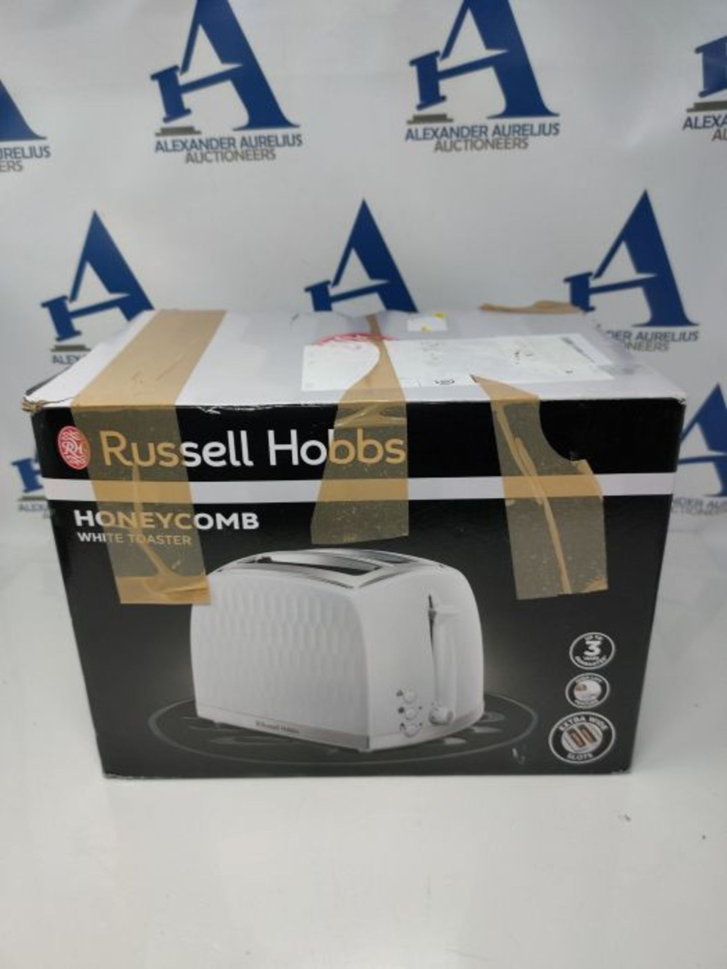 Russell Hobbs 26060 2 Slice Toaster - Contemporary Honeycomb Design with Extra Wide Sl - Image 2 of 3