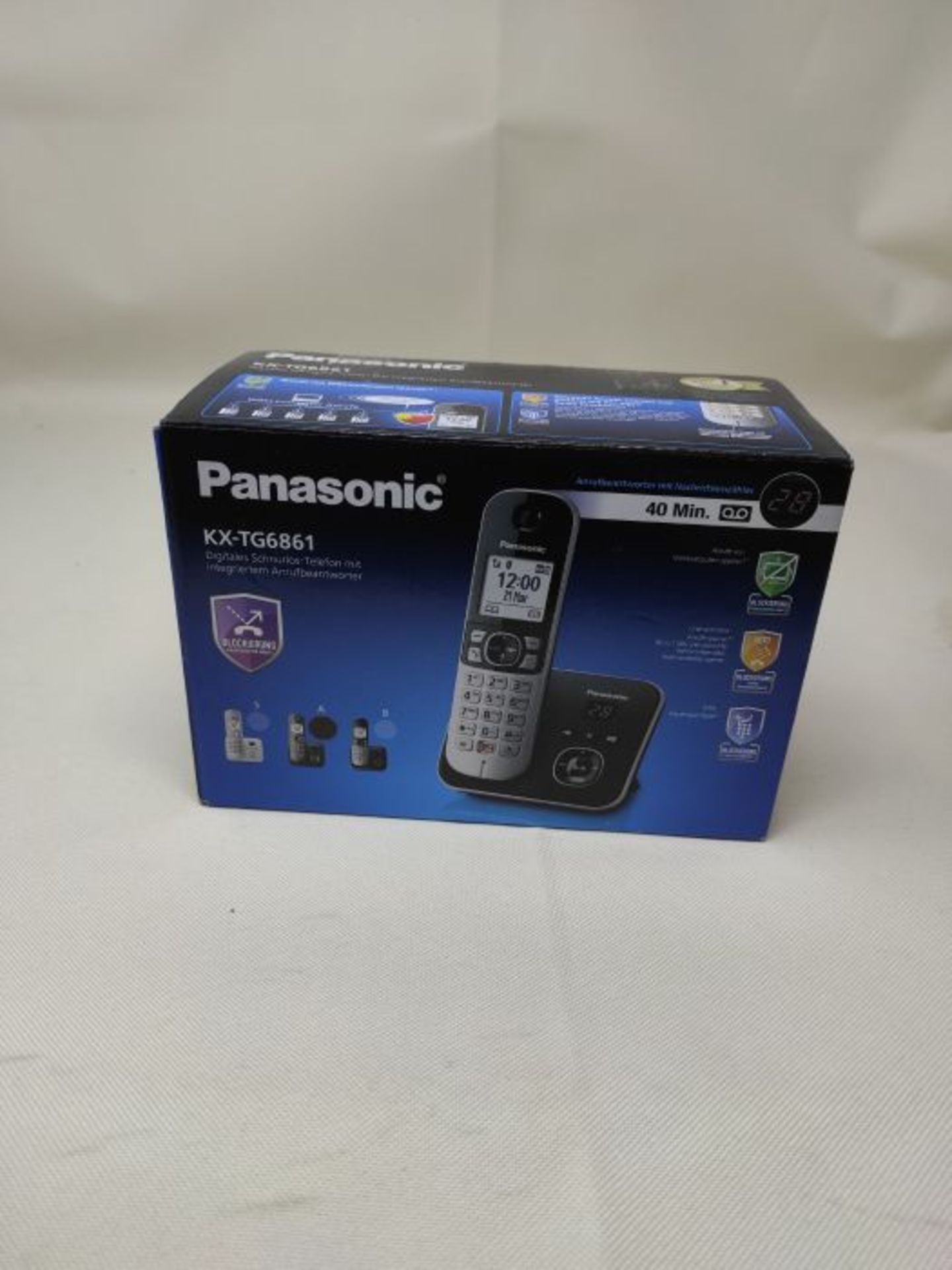Panasonic KX-TG6861GA Schnurlostelefon mit Anrufbeantworter (Bis zu 1.000 Telefonnumme
