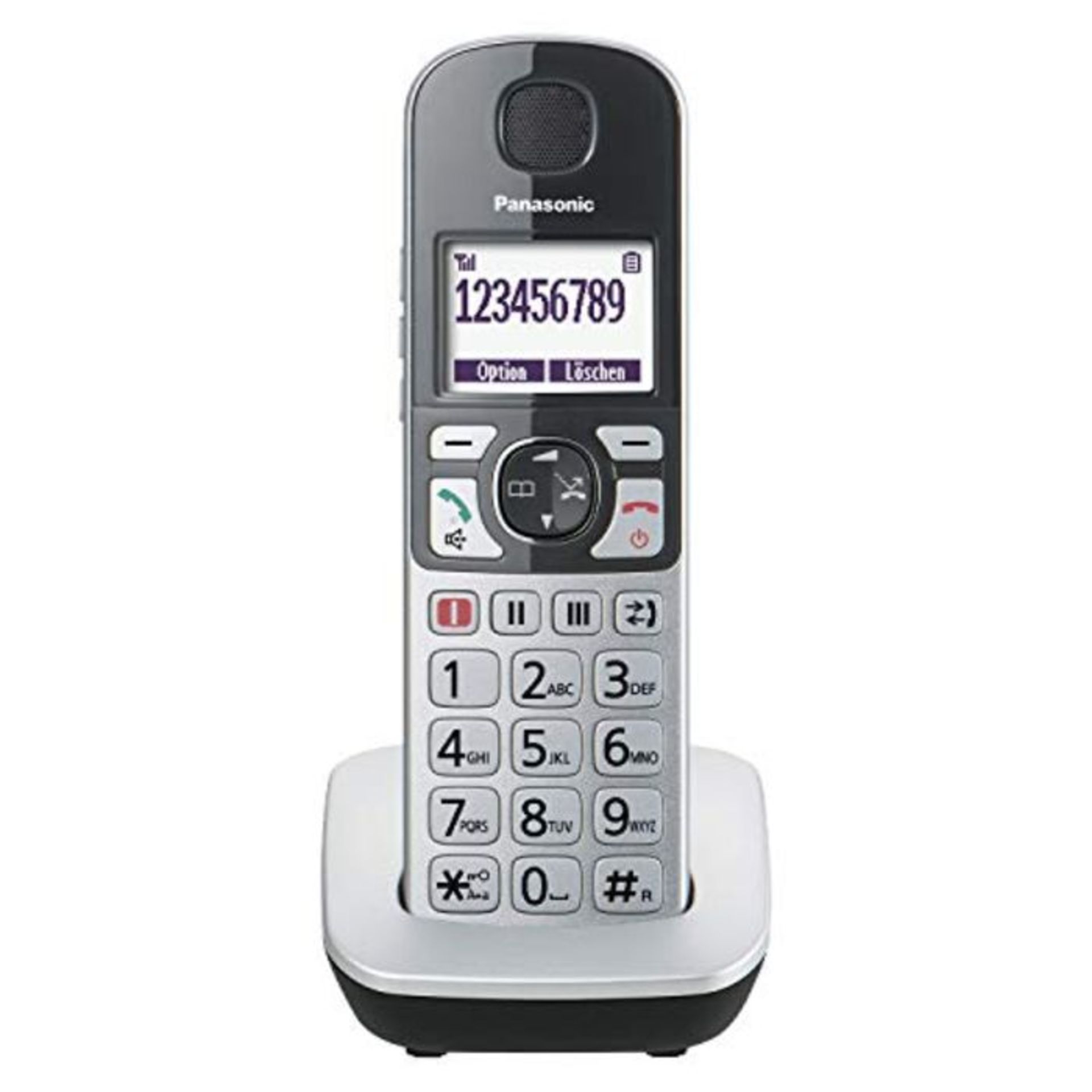 RRP £53.00 Panasonic KX-TGQ500GS Seniorentelefon (DECT IP-Telefon (schnurlos) mit groÃxen Taste