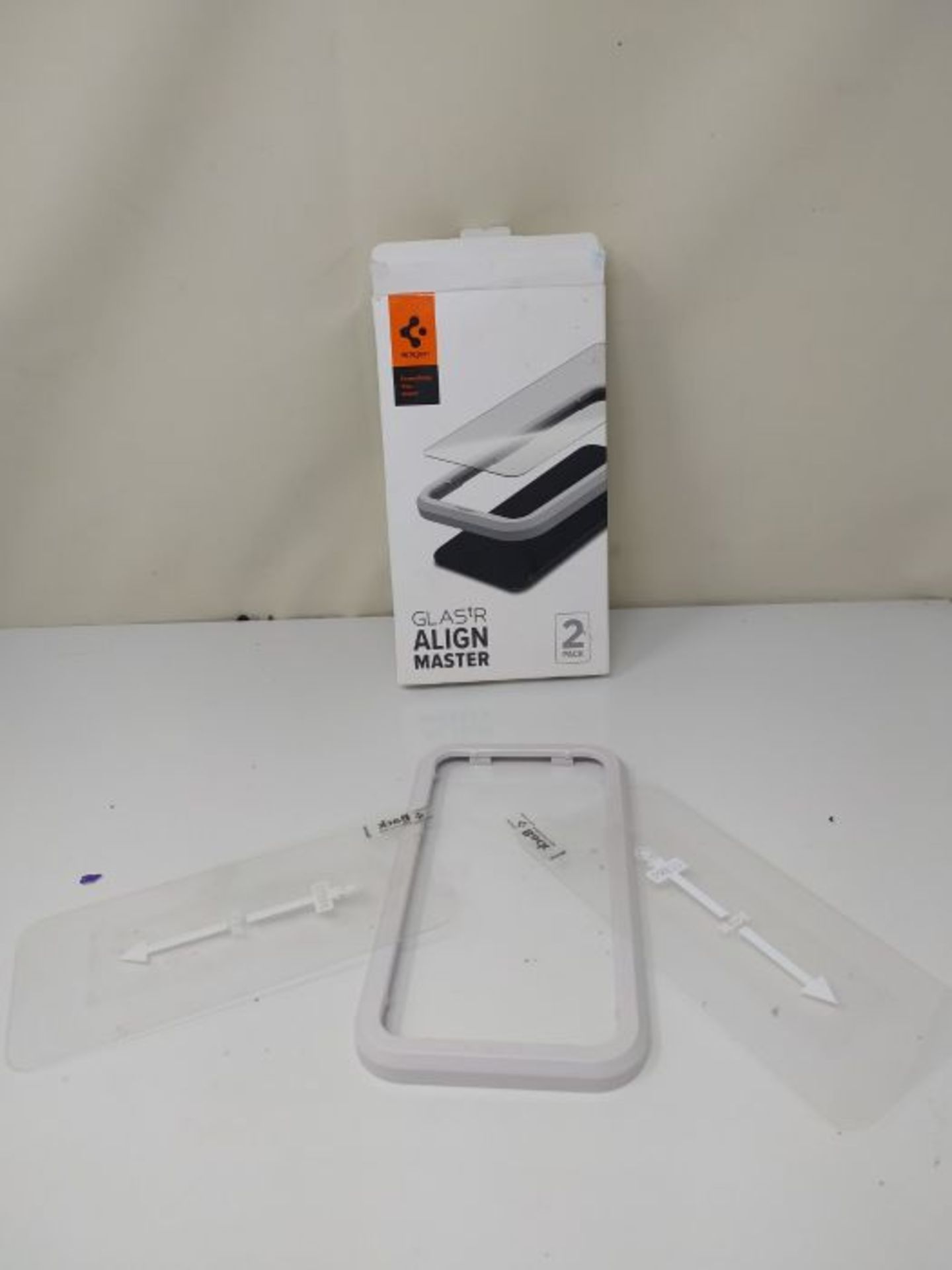 Spigen AlignMaster Tempered Glass Screen Protector for iPhone 12 and for iPhone 12 Pro - Image 2 of 2