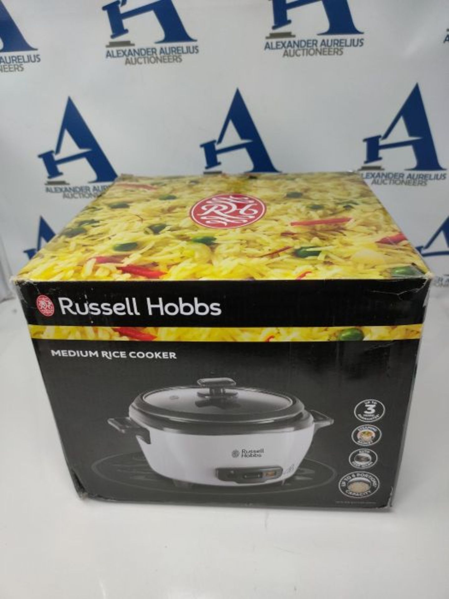 Russell Hobbs 27030 Medium Rice Cooker, Metal, 300 W, 1.2 kilograms, White - Image 2 of 3