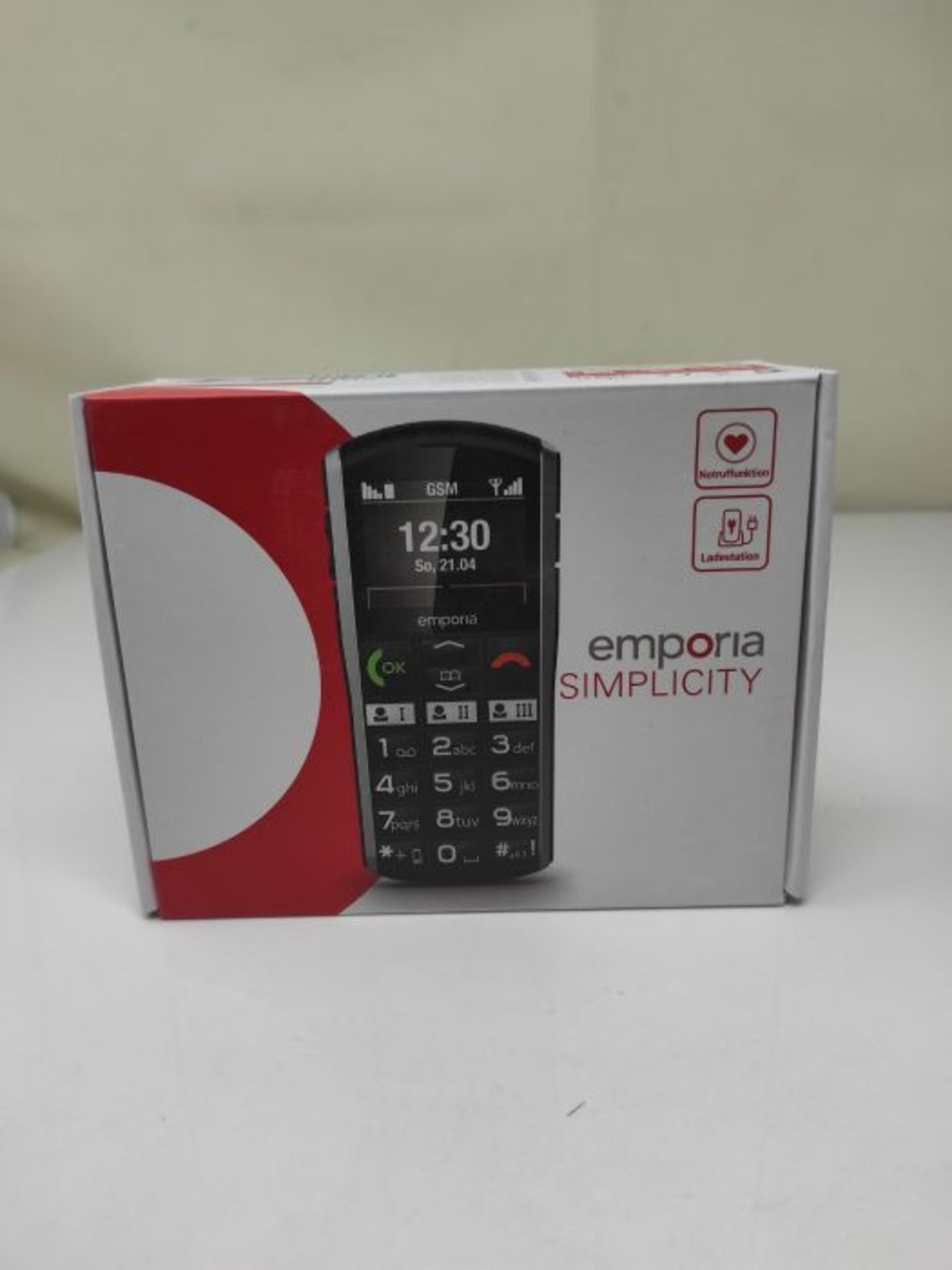 RRP £55.00 Emporia SiMPLiCiTY 5.08 cm (2") 90 g Black, Silver Senior phone SiMPLiCiTY, Bar, Singl - Image 2 of 3