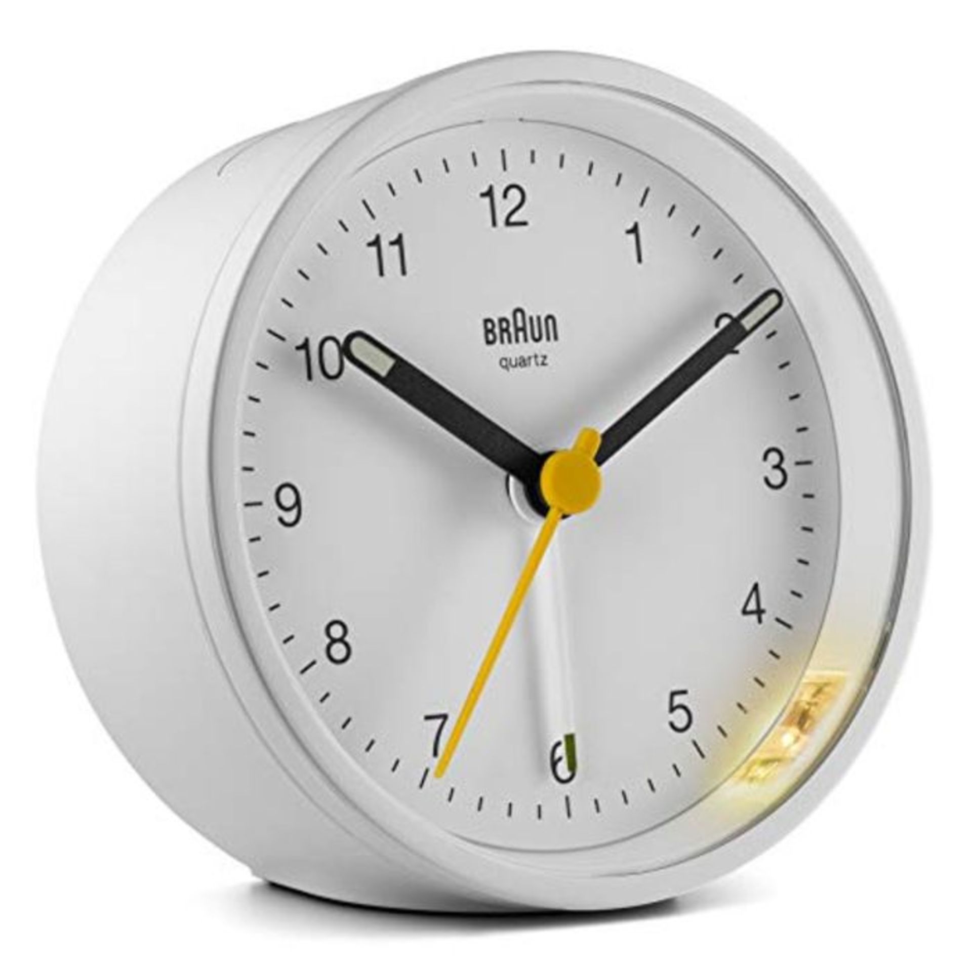 BRAUN WHITE CLASSIC ANALOGUE ALARM CLOCK