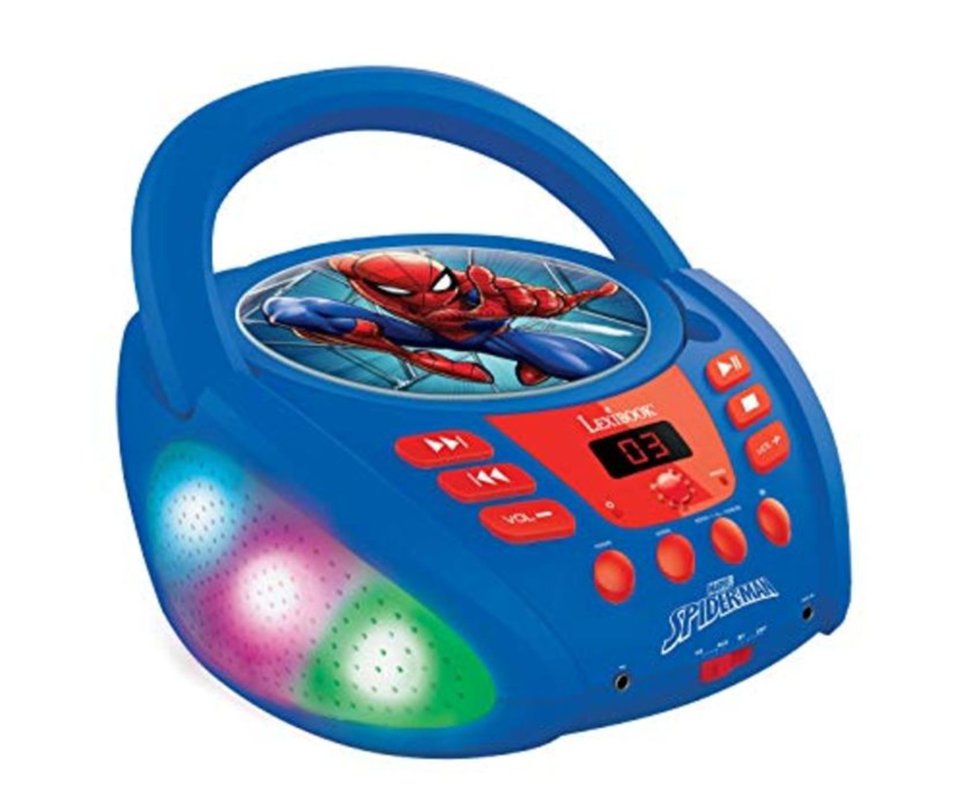 RRP £54.00 LEXIBOOK RCD109SP Marvel Spider-Man-Bluetooth CD Player for Kids - Portable, Multicolo