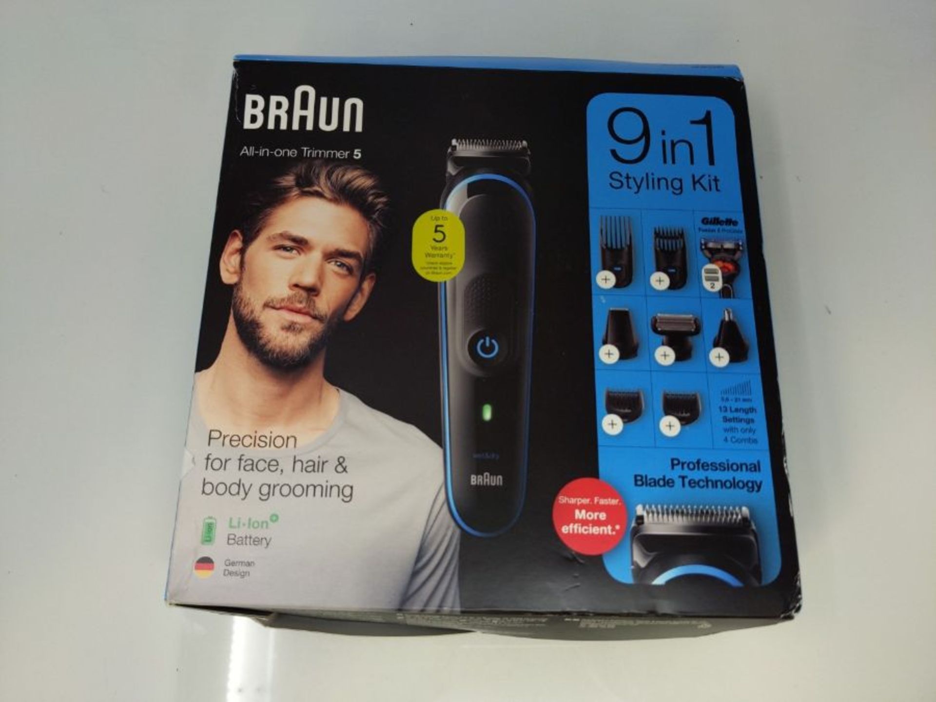 RRP £52.00 Braun Barttrimmer/Haarschneider Herren, Trimmer/Haarschneidemaschine & Rasierer, 9-in- - Image 2 of 3