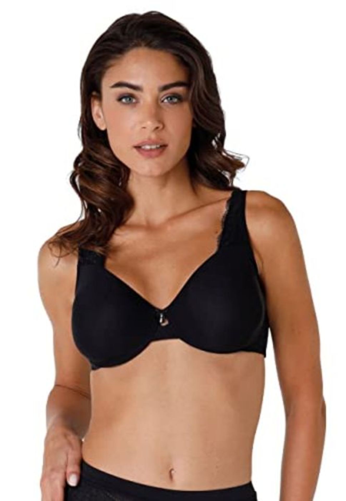 Lovable Women's Celebrity Minimizer Non-Padded Wired Bra, Black, 40E