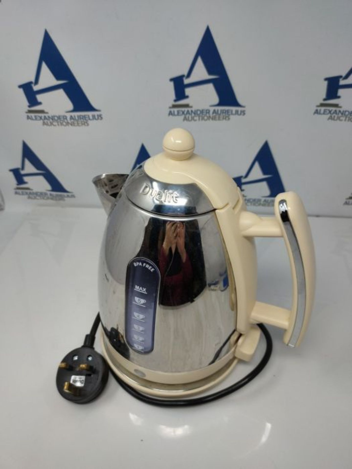 RRP £81.00 Dualit Lite Kettle - 1.5L Jug Kettle - Polished with Cream Trim, High Gloss Finish - F - Image 3 of 3