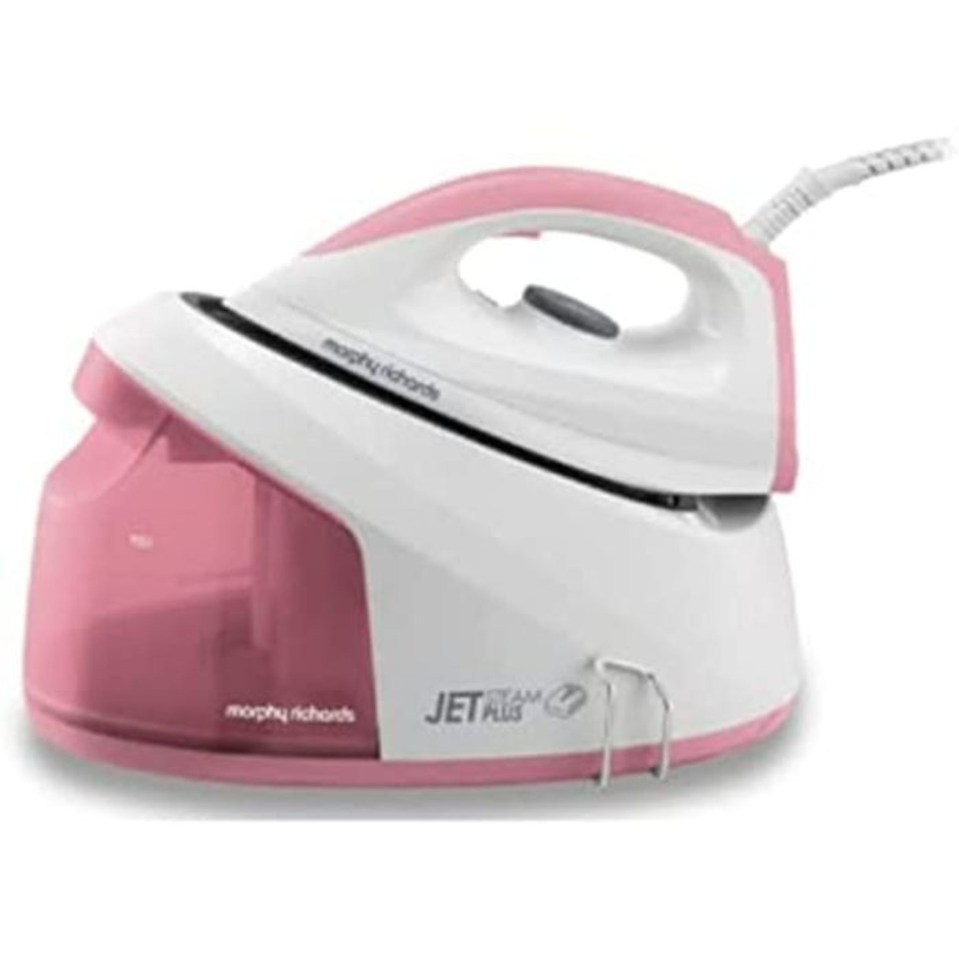 RRP £98.00 Morphy Richards Jet Steam Plus Pink Compact Steam Generator Iron - 1.3L Tank - 333101