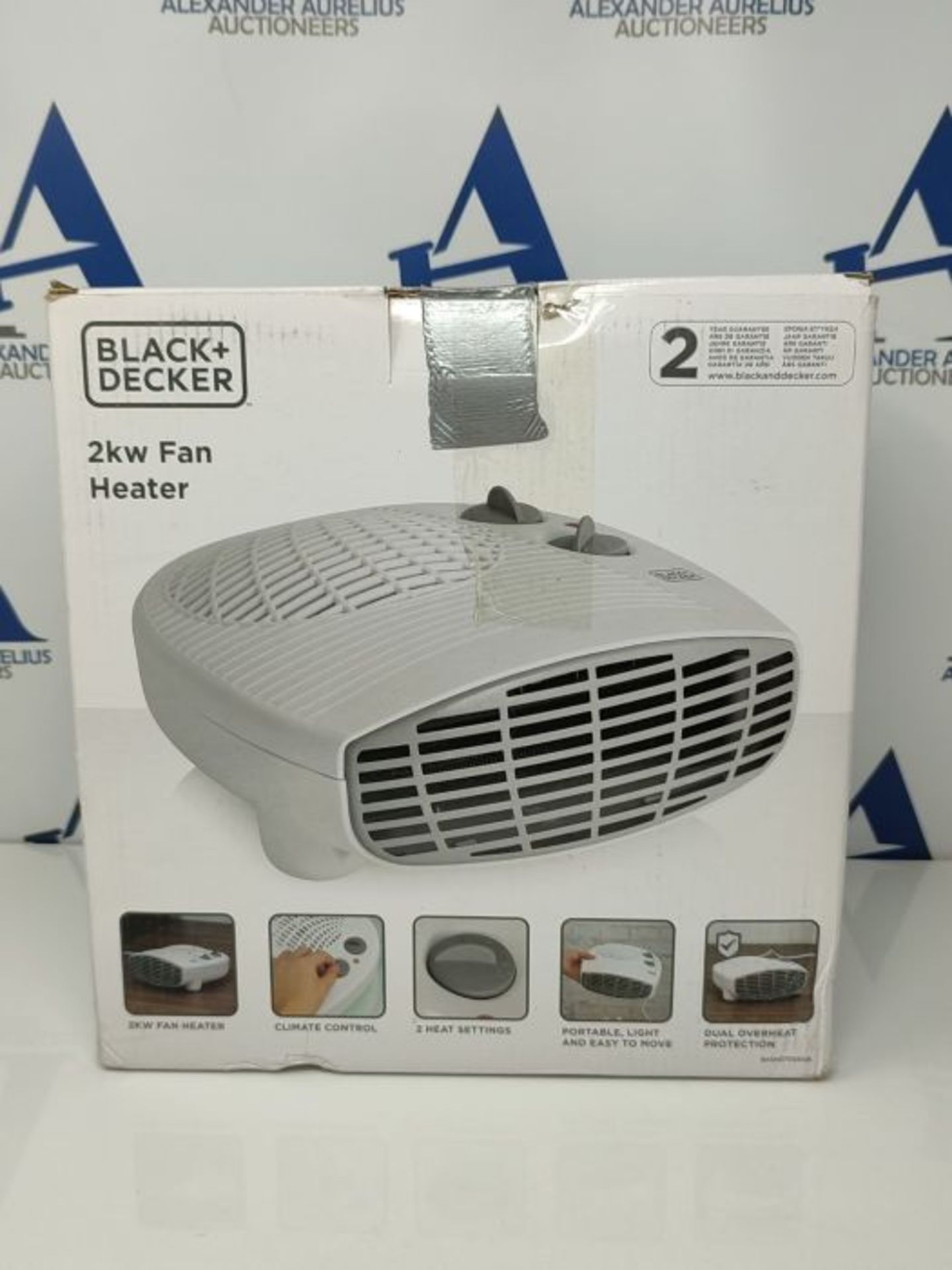 BLACK+DECKER BXSH37005GB Fan Heater, 2 Heat Settings, 1 Fan Setting, Adjustable Thermo - Image 2 of 3