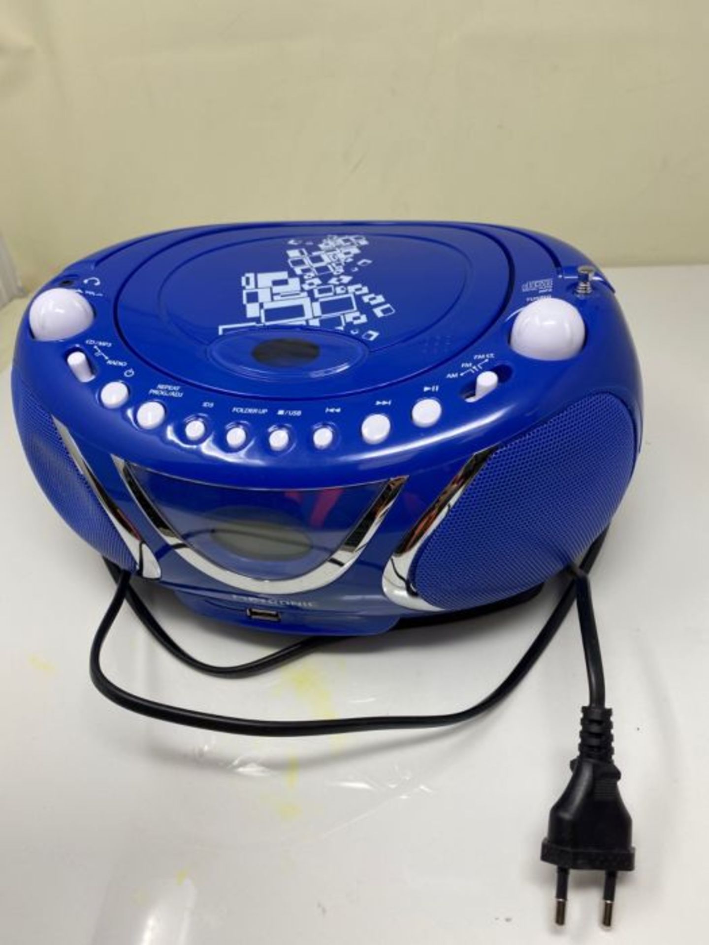 Metronic Gulli Radio/CD Player / MP3 Portable blue - Image 2 of 2