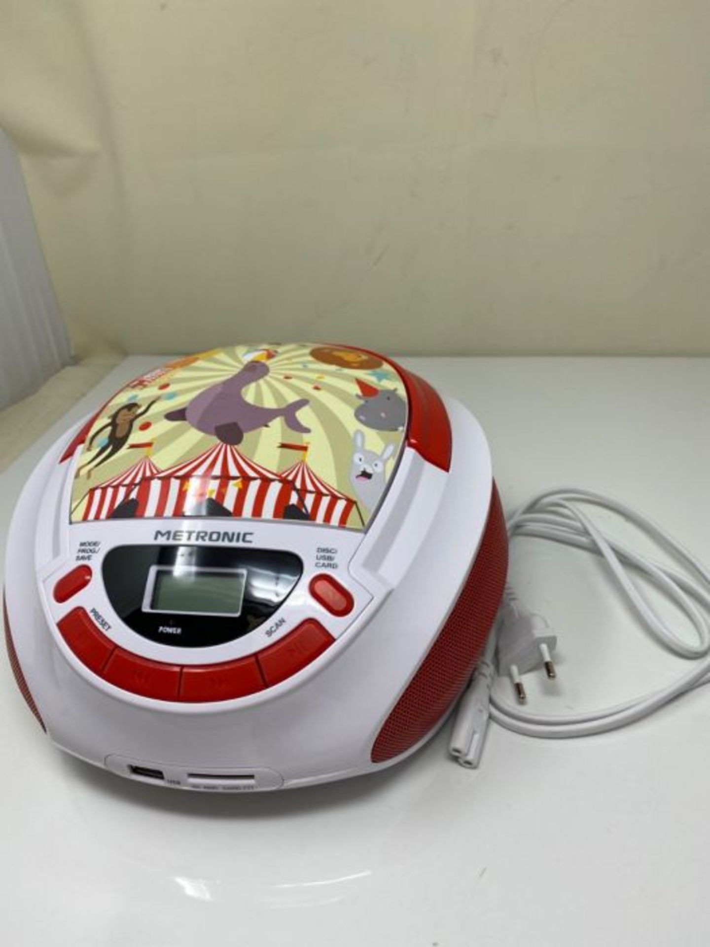 Metronic CD / MP3 Radio red/white - Image 3 of 3